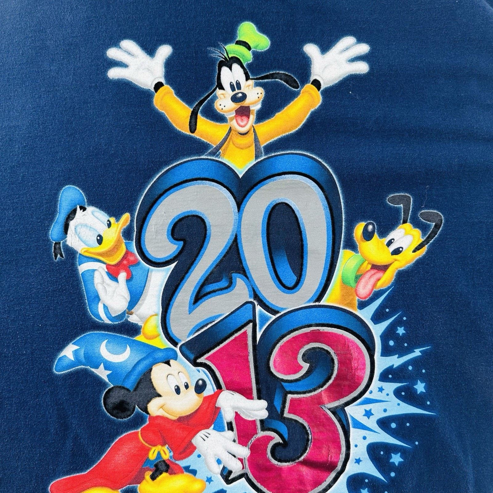 Disney 2013 Mickey Mouse & Gang Disneyland Blue Tee 2XL Disney Size US XXL / EU 58 / 5 - 3 Thumbnail