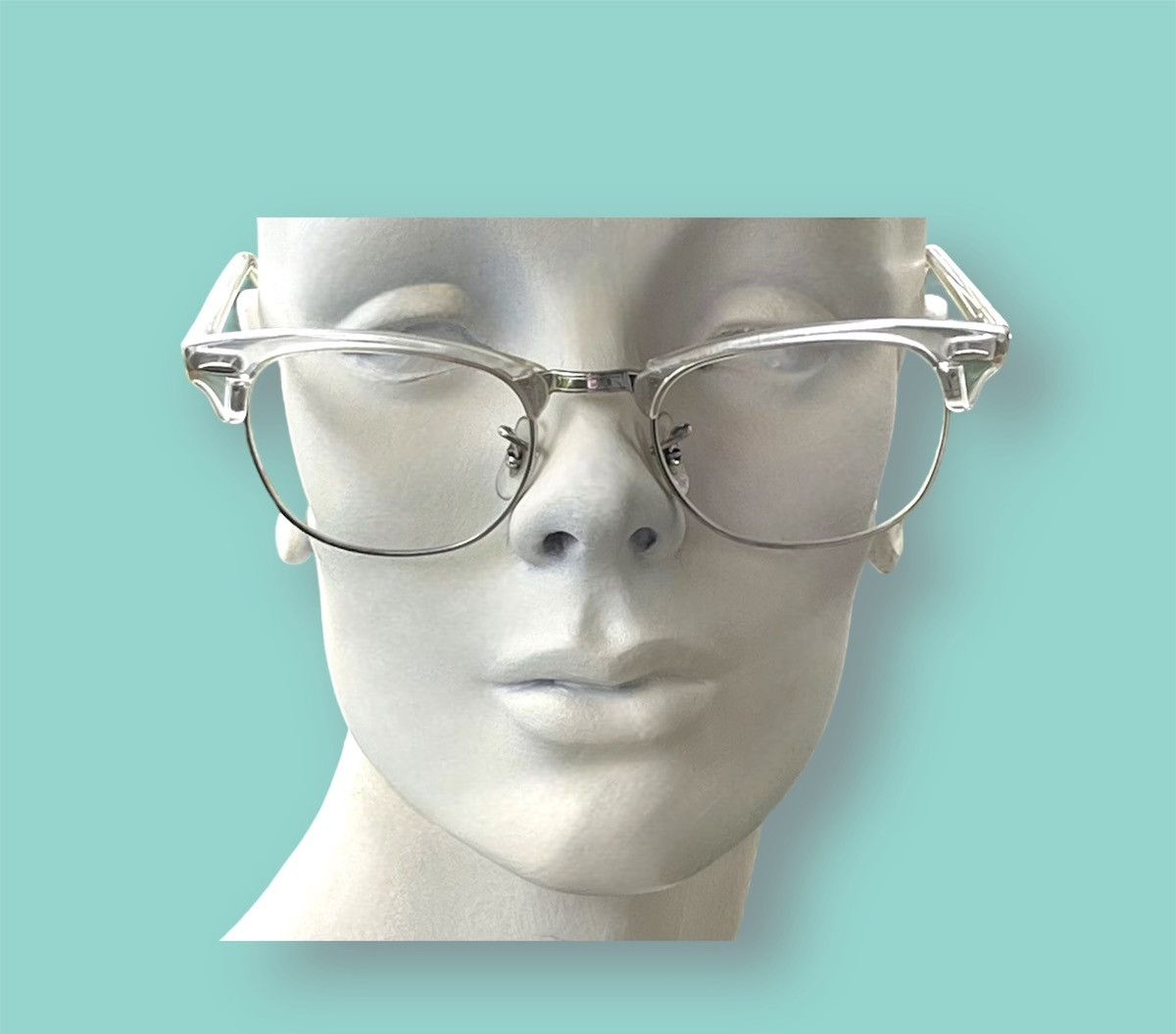 image of Rayban Ray Ban Glasses Clubmaster Transparent Frames in Clear, Men's