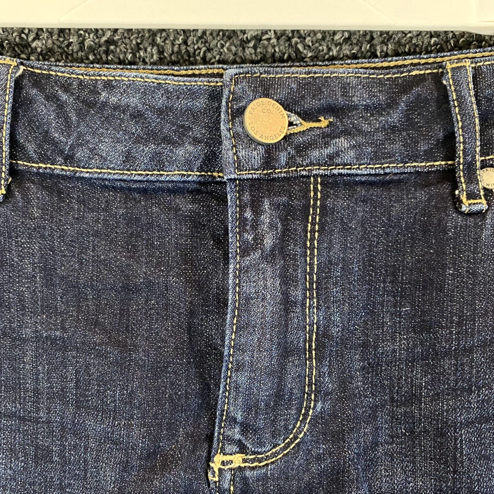 Paige PAIGE Denim Shorts Womens Size 27 Blue Low Rise Frayed Hem 5” Inseam Stretch Regular 5-Pocket Design Vintage No Size 27" / US 4 / IT 40 - 4 Thumbnail
