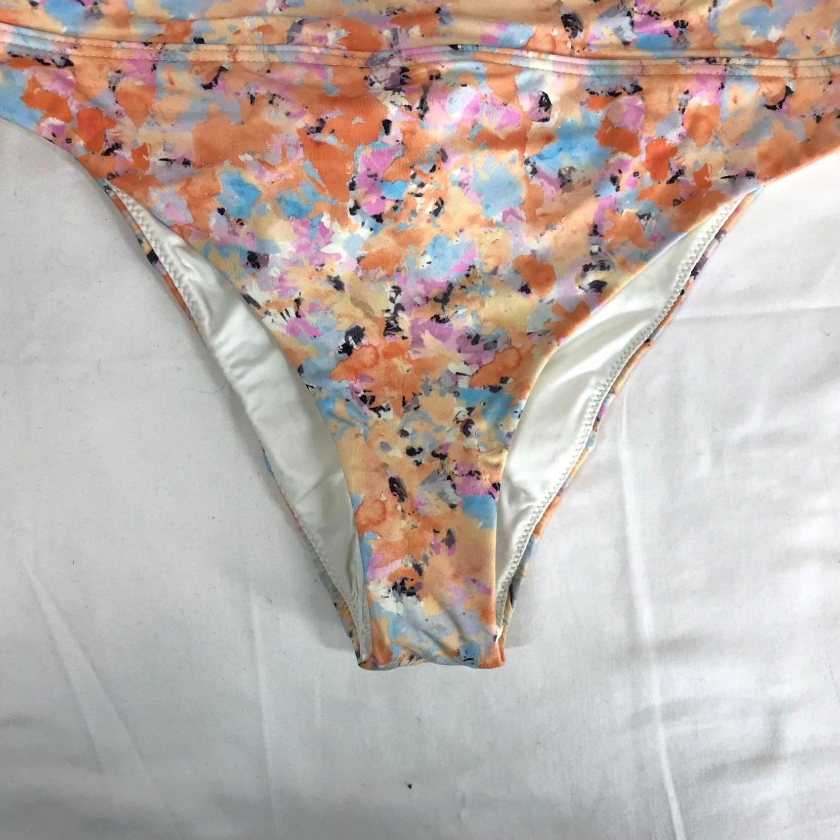 Prana prAna XS Aurelia High Waisted Ruched Back Bikini Bottom Floral Multi Size 26" / US 2 / IT 38 - 3 Thumbnail