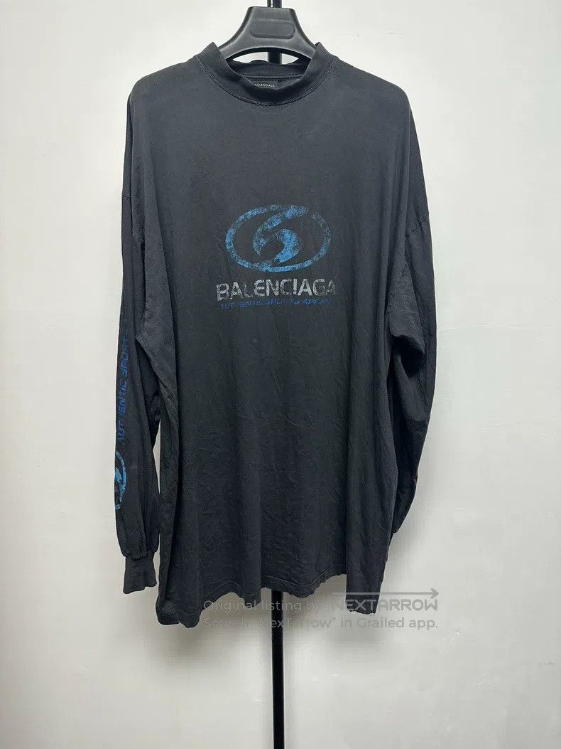 Balenciaga Balenciaga Letter Pattern Printed Long Sleeve T-Shirt Size US S / EU 44-46 / 1 - 1 Thumbnail