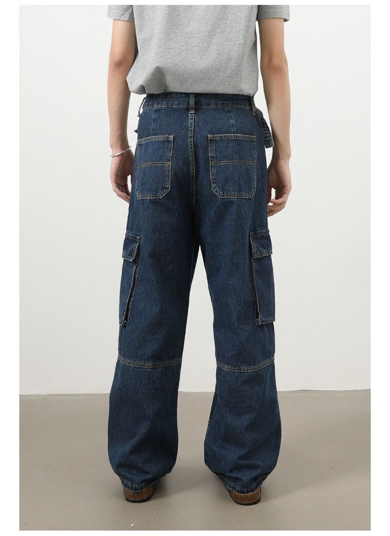 Japanese Brand American retro men's high street hip-hop loose cargo jeans Size US 32 / EU 48 - 5 Thumbnail