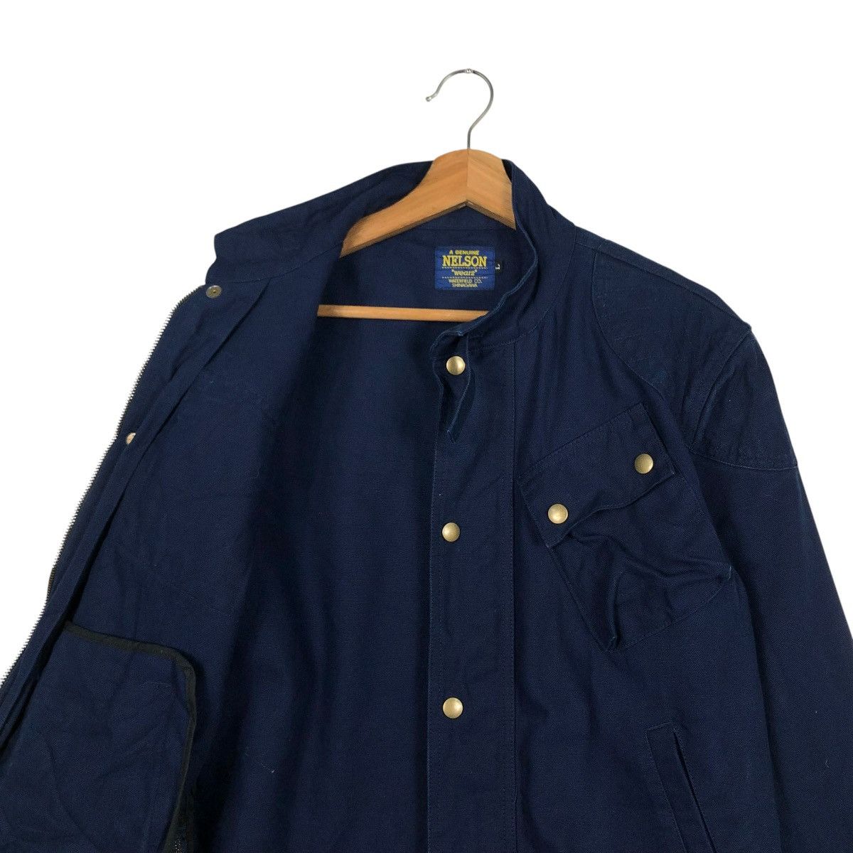 Japanese Brand 🔥VINTAGE CHORE BIKER JACKET CAFE RACER NELSON JAPAN Size US L / EU 52-54 / 3 - 14 Thumbnail