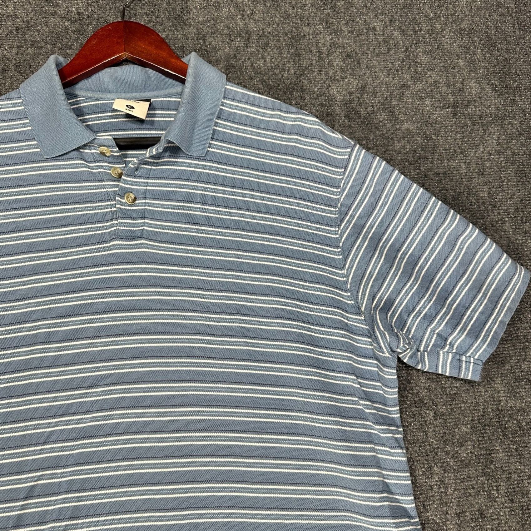 Vintage Columbia XCO Polo Shirt Mens XL Blue White Stripe Cotton Short Sleeve Polo Shirt Size US XL / EU 56 / 4 - 3 Thumbnail