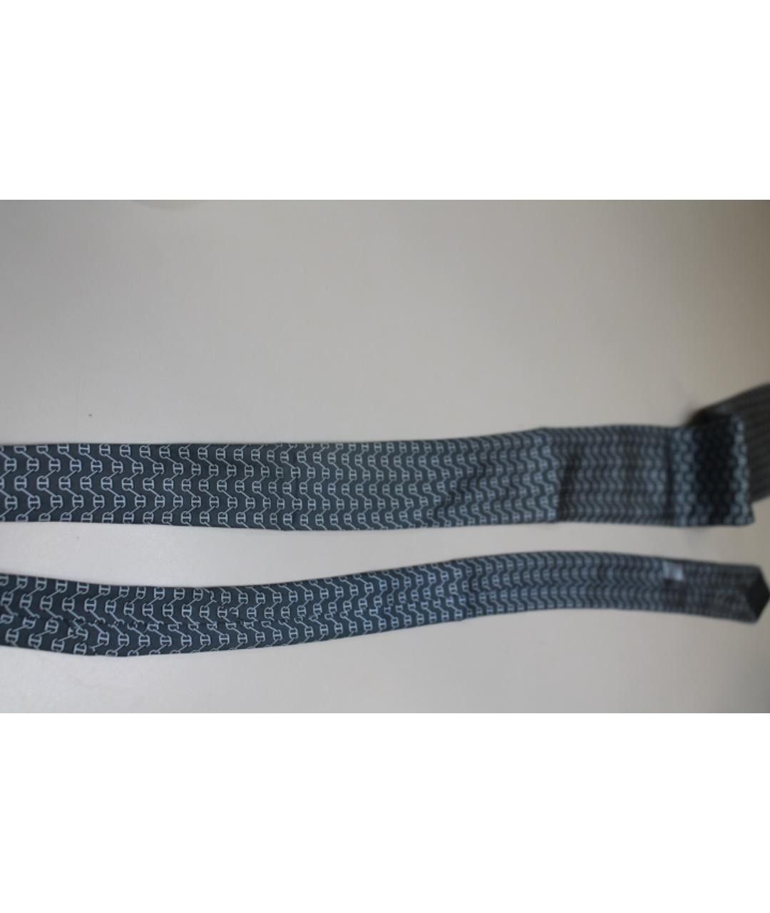 Hermes Hermes Paris Silk Tie 5325 TA Chains Gray Size ONE SIZE - 6 Thumbnail