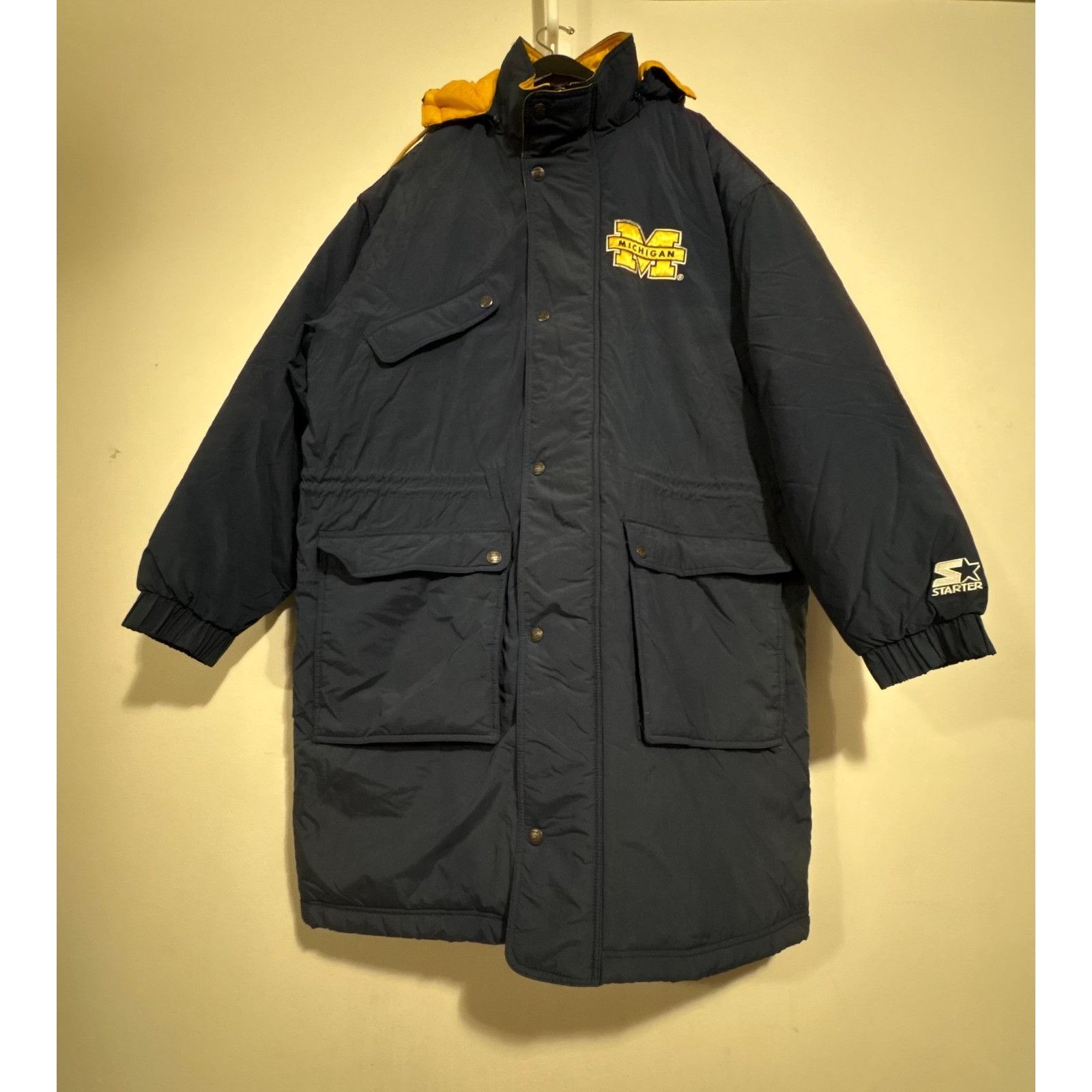 Starter Michigan Wolverines Starter hooded parka coat jacket size 2X Size US XXL / EU 58 / 5 - 11 Thumbnail
