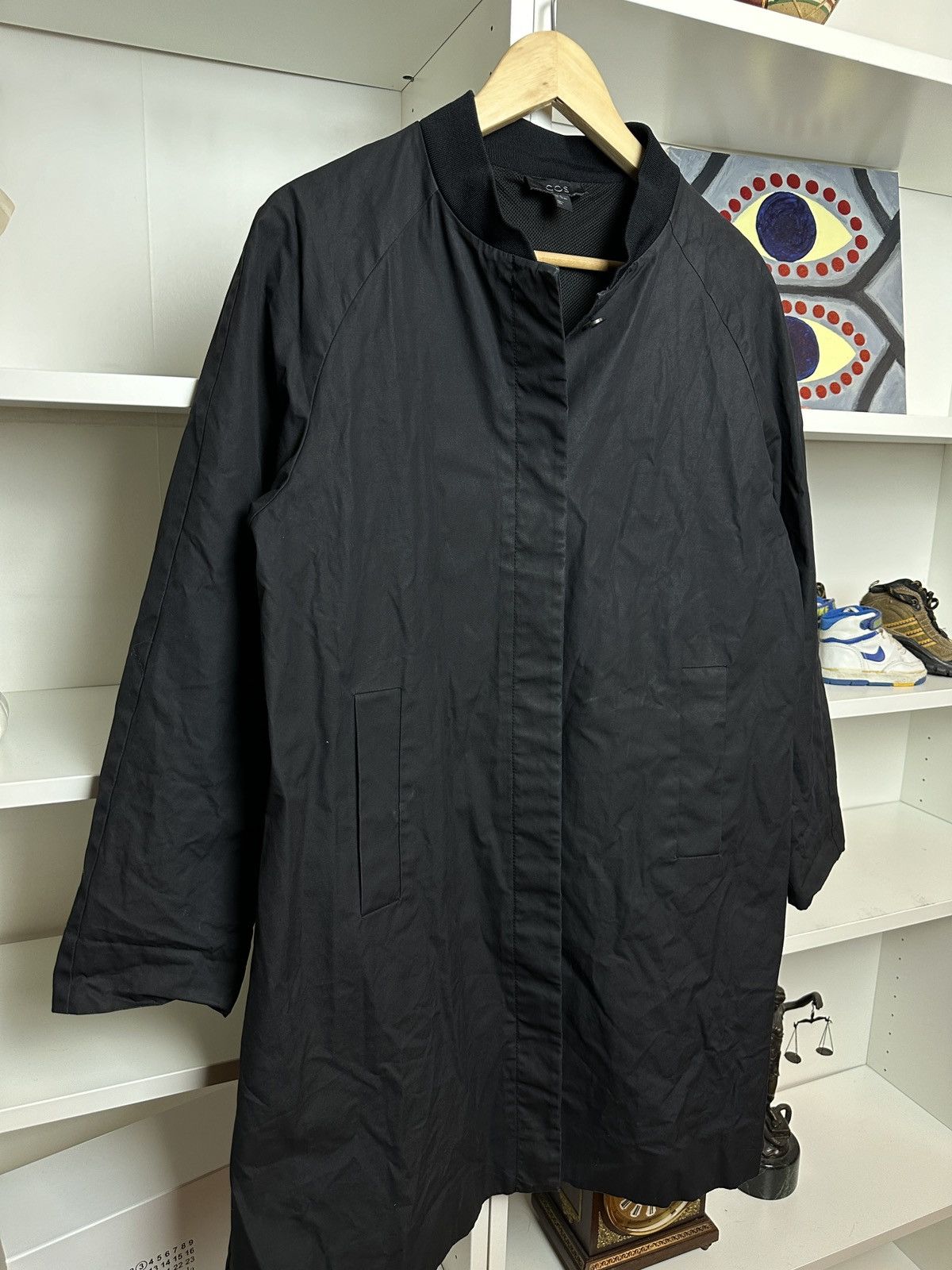 Cos Cos long navy boxy trench coat Size M / US 6-8 / IT 42-44 - 4 Thumbnail