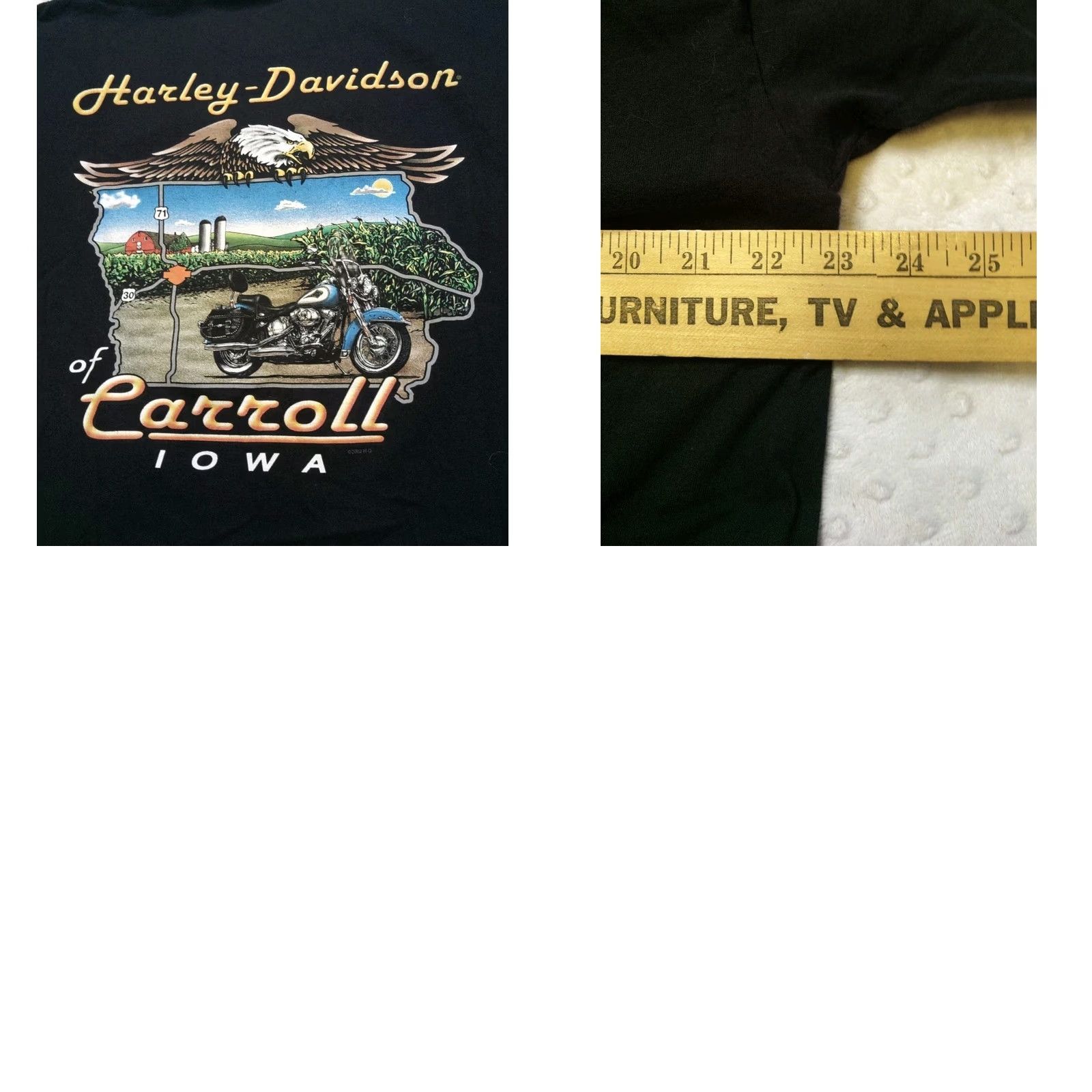 Harley Davidson Harley-Davidson T-Shirt Men's XL Black Graphic Print Vintage 2000s 2 Side HDMC Iowa Shirts Size US XL / EU 56 / 4 - 8 Thumbnail