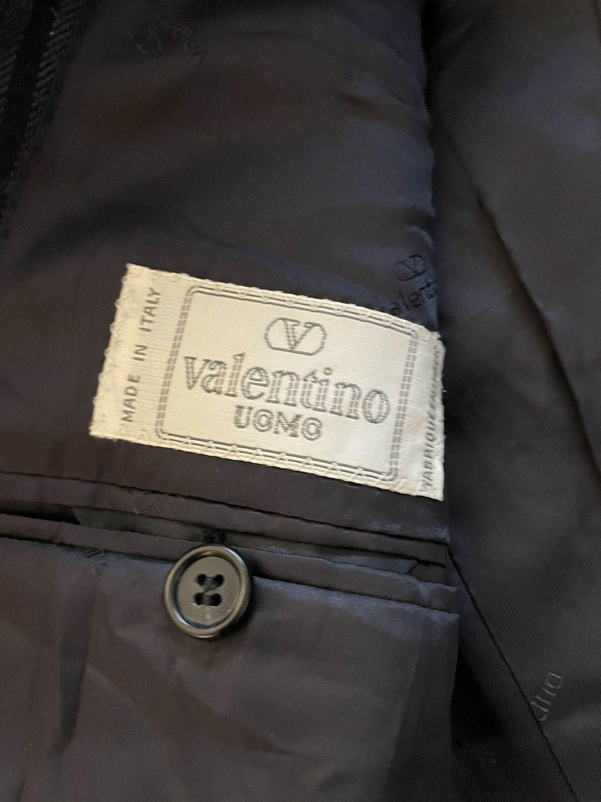 Valentino × Vintage Shadow Check Wool Jacket Size 38R - 4 Thumbnail