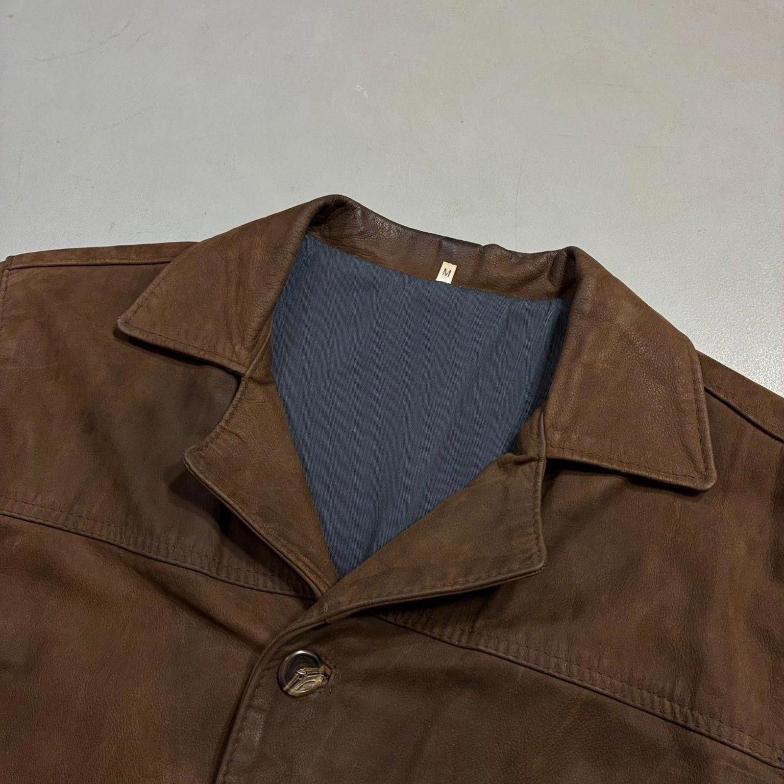 NBDN Nobrandedon Unbranded German-made Full Grain Nubuck Leather Jacket Size US M / EU 48-50 / 2 - 2 Thumbnail