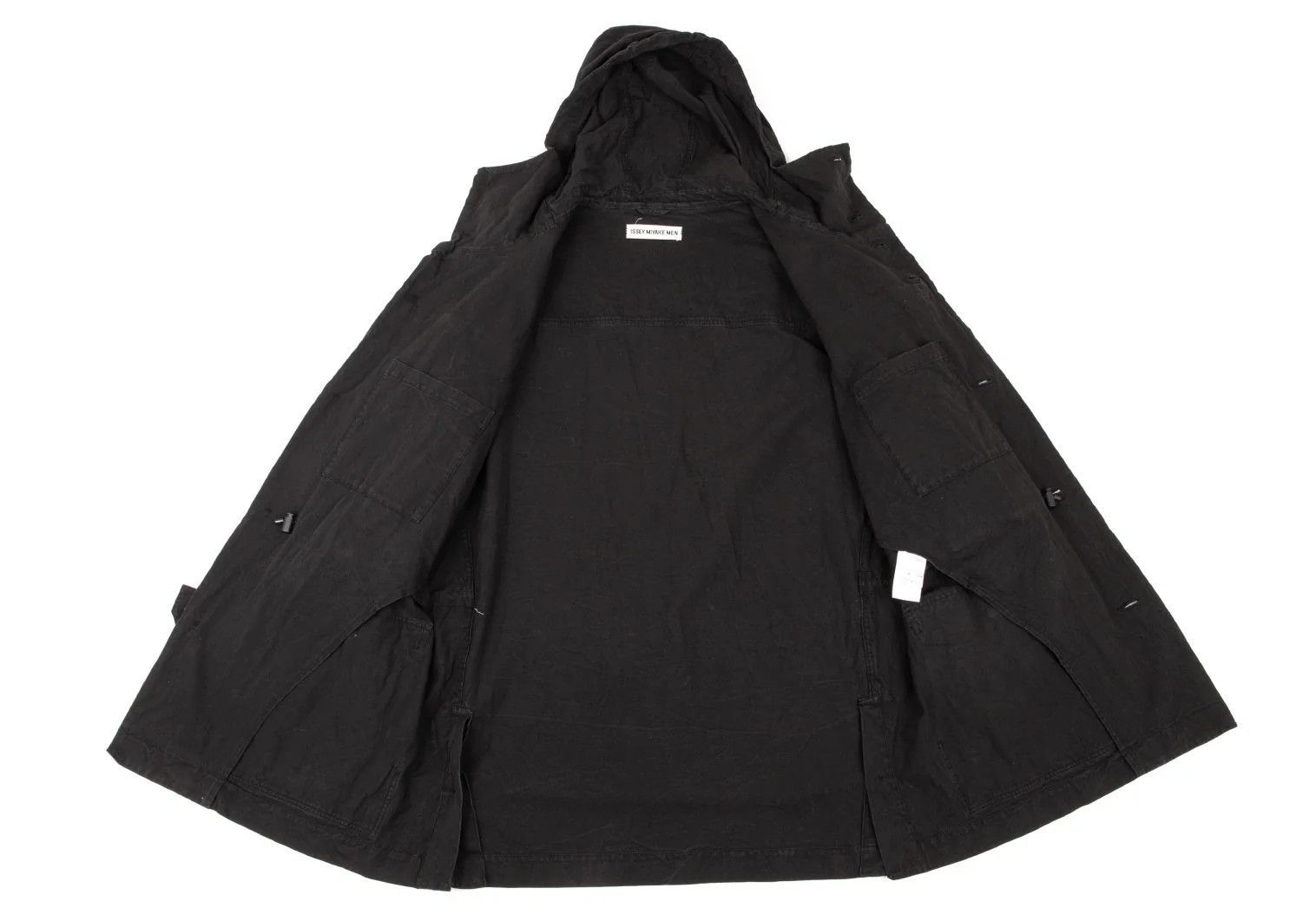 Issey Miyake Cotton Military Hoodie Jacket in Black Size S-M Size US S / EU 44-46 / 1 - 13 Thumbnail
