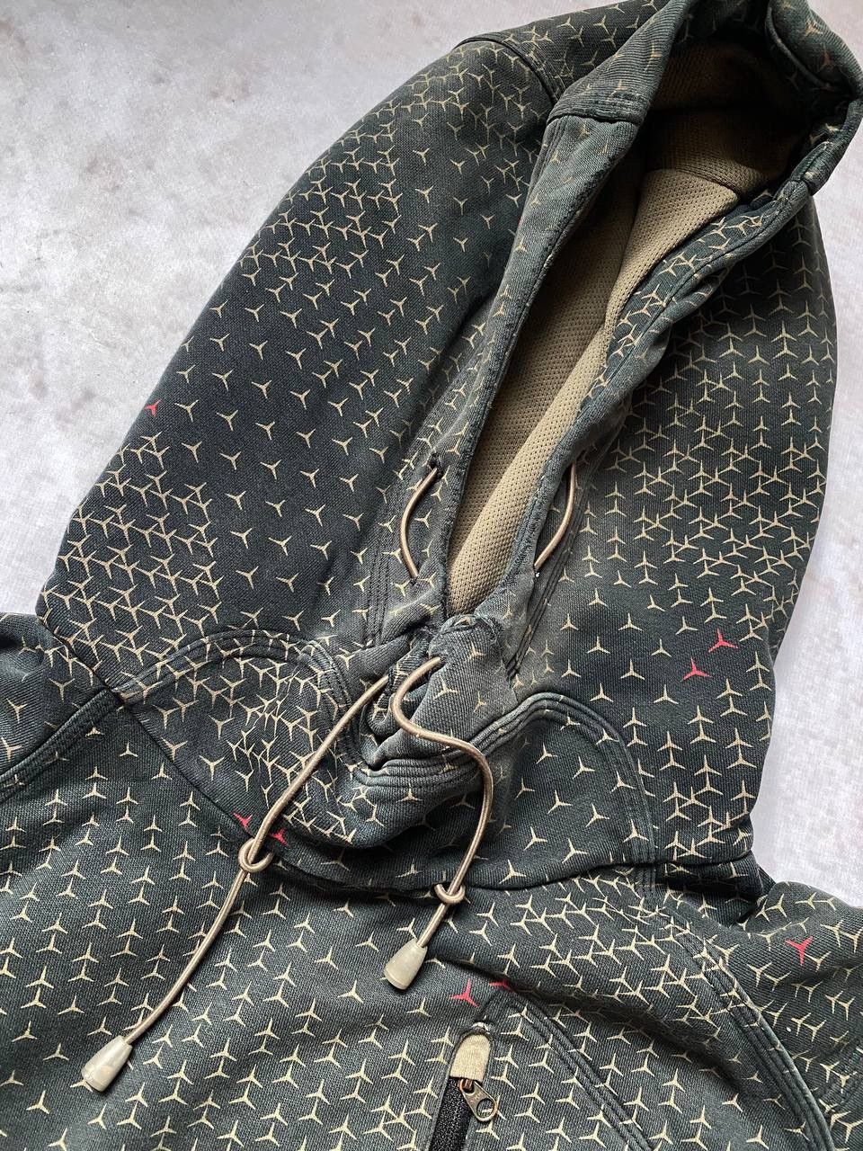 Nike × Vintage Vintage 00s Nike Air Ninja Hoodie Monogram Y2K Drill Size US L / EU 52-54 / 3 - 10 Thumbnail