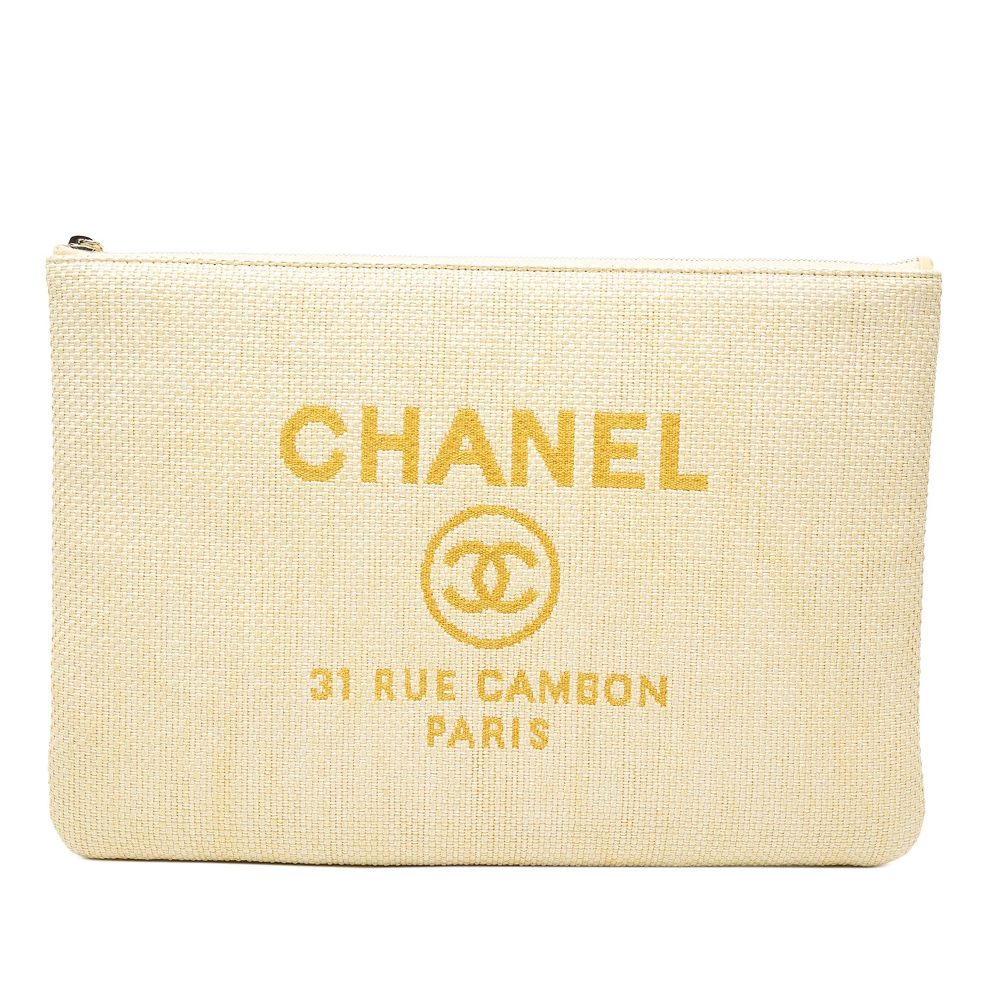Chanel Large Raffia Deauville O Case Clutch Size ONE SIZE - 1 Thumbnail