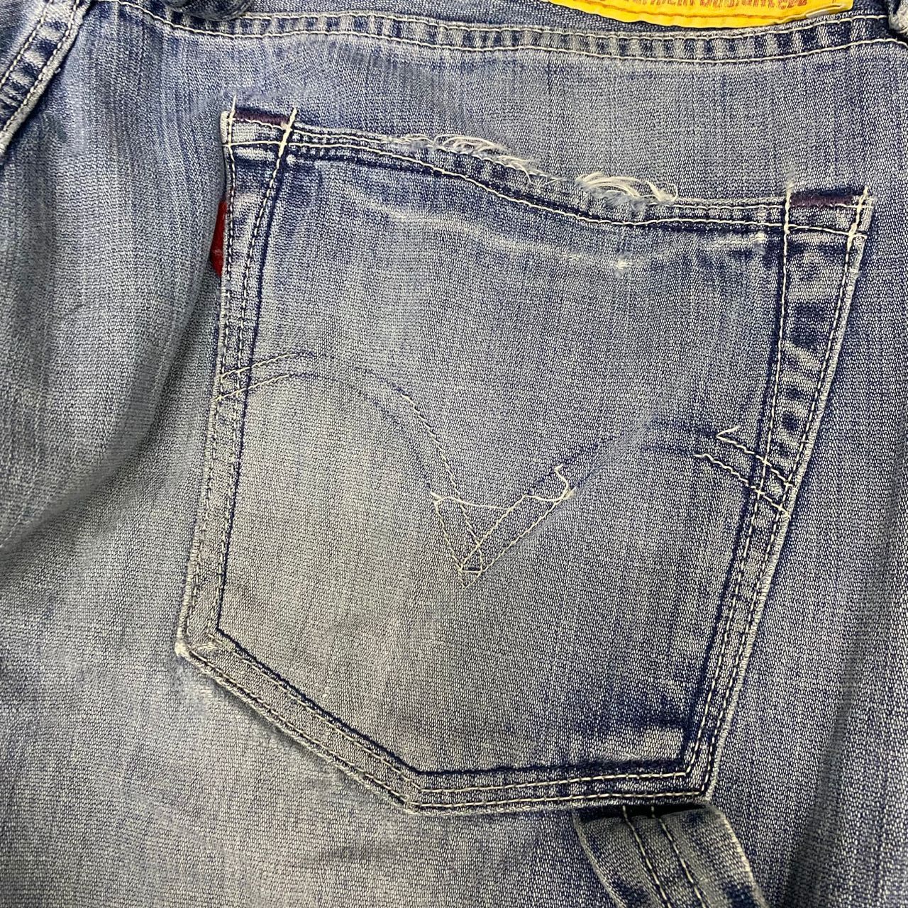 Japanese Brand 💥Vintage Levis Buckle Back Carpenter Distressed Distressed Size US 34 / EU 50 - 15 Thumbnail