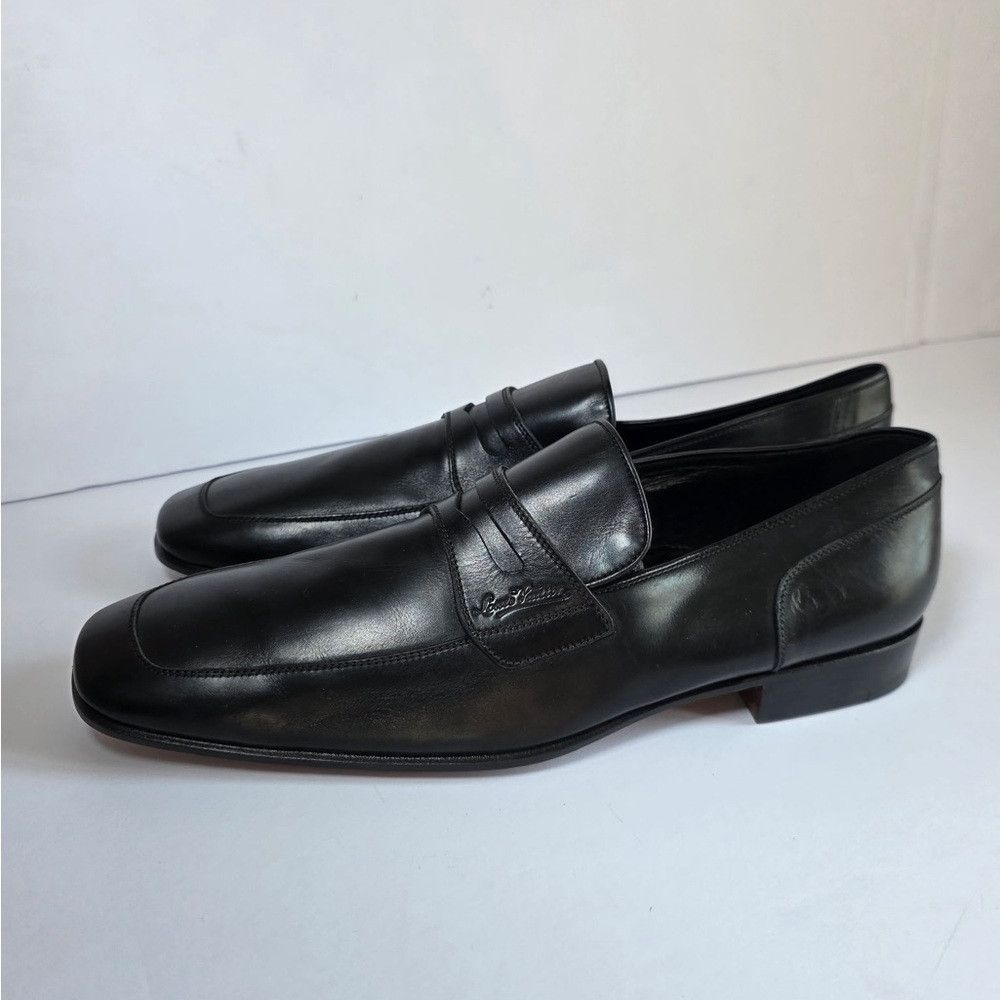Louis Vuitton Louis Vuitton Men’s Black Leather Loafers Size US 8 / EU 41 - 1 Thumbnail