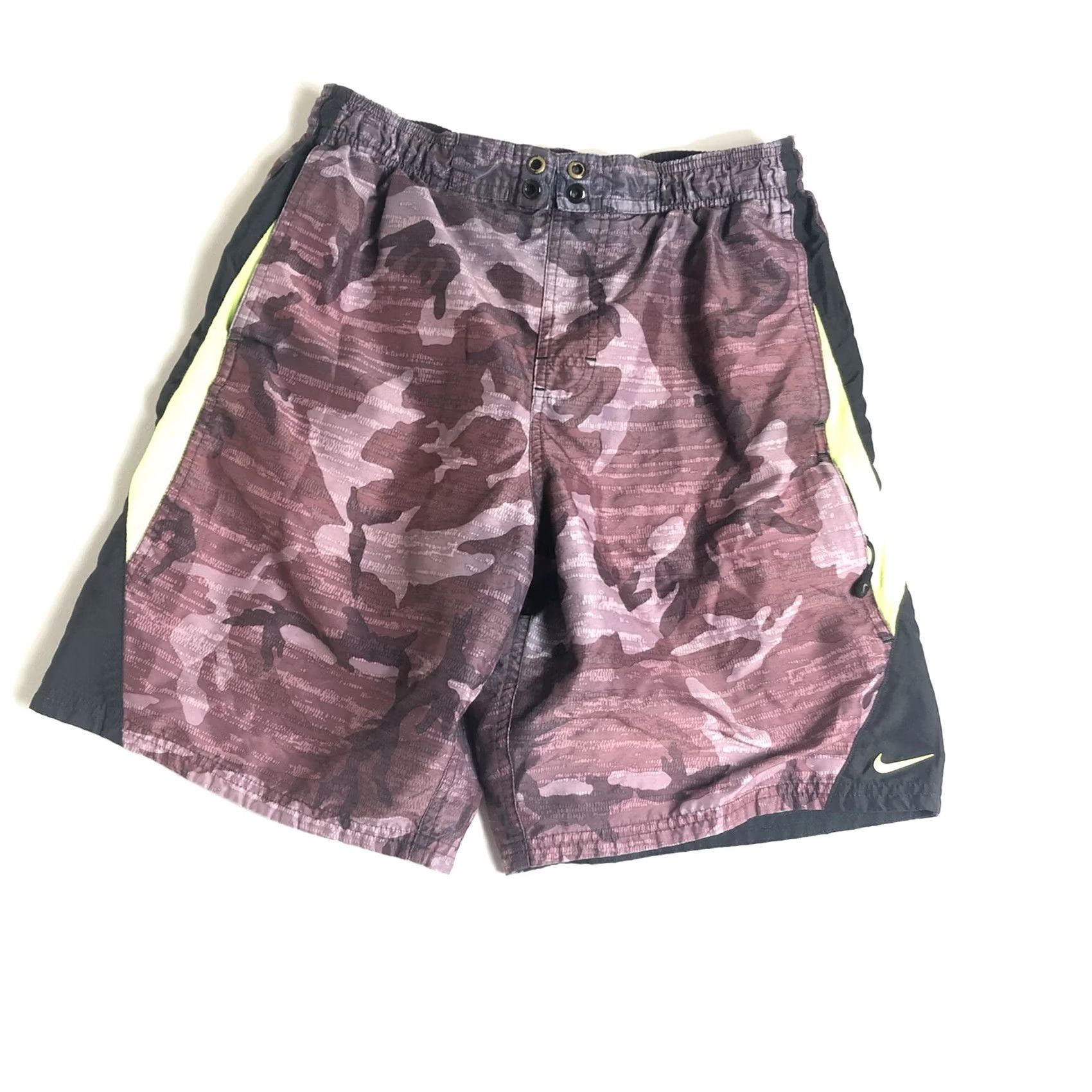 Nike Nike Men’s Red Camo Swim Trunk Pockets Volleyball Shorts B93 Small Size US 29 - 2 Thumbnail