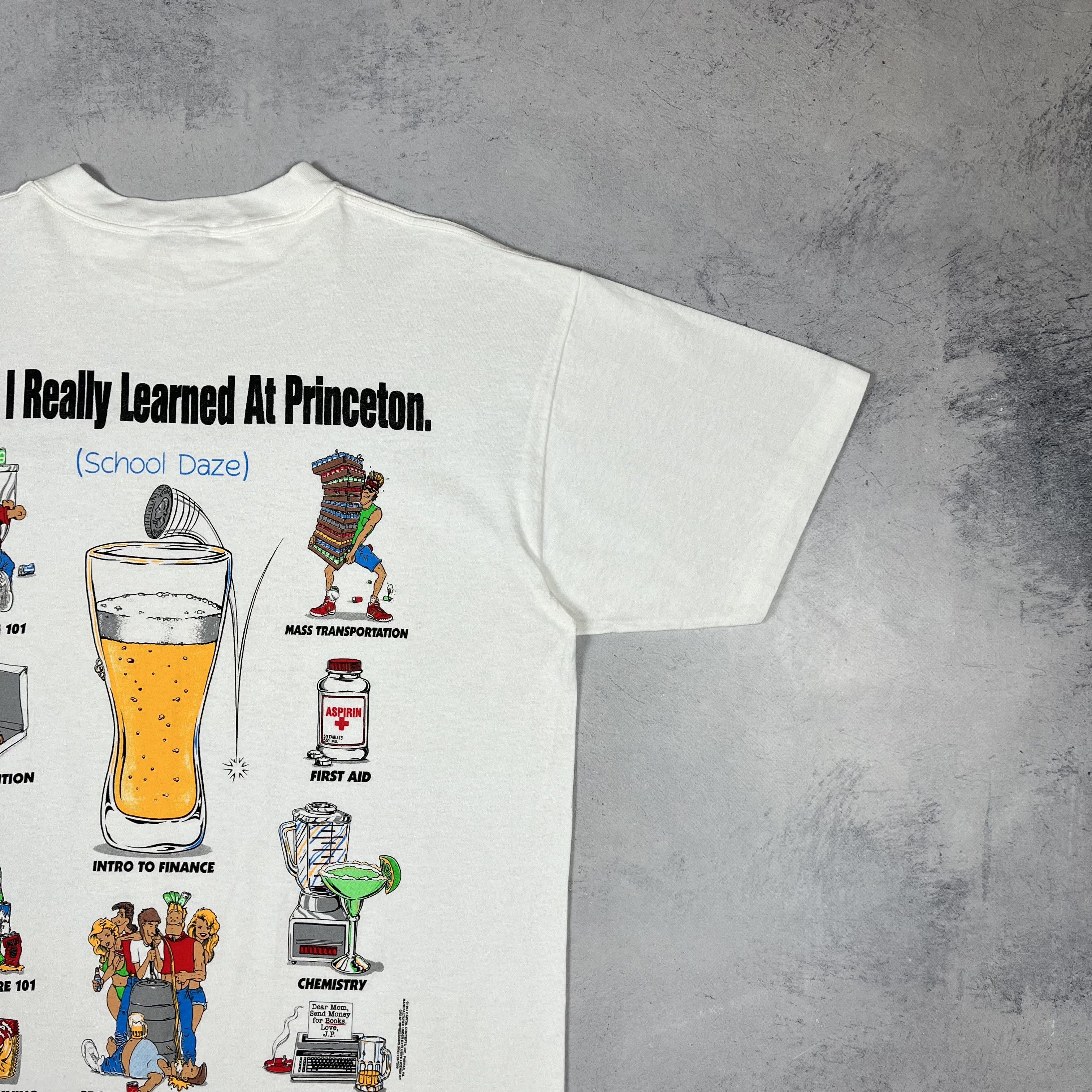 Vintage Vintage “What I really Learned At Princeton” T Shirt 1994 Size US XL / EU 56 / 4 - 3 Thumbnail