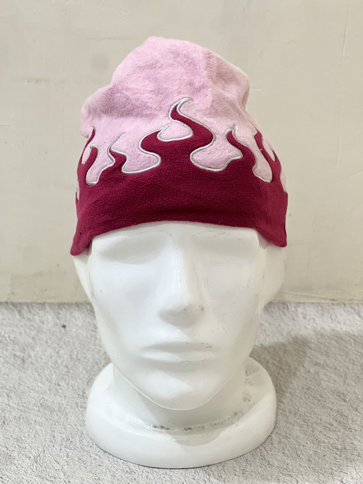 Hysteric Glamour × Undercover 2000s Archival Japanese Ifsix Flame Fleece Polar Beanie y2k Size ONE SIZE - 1 Thumbnail