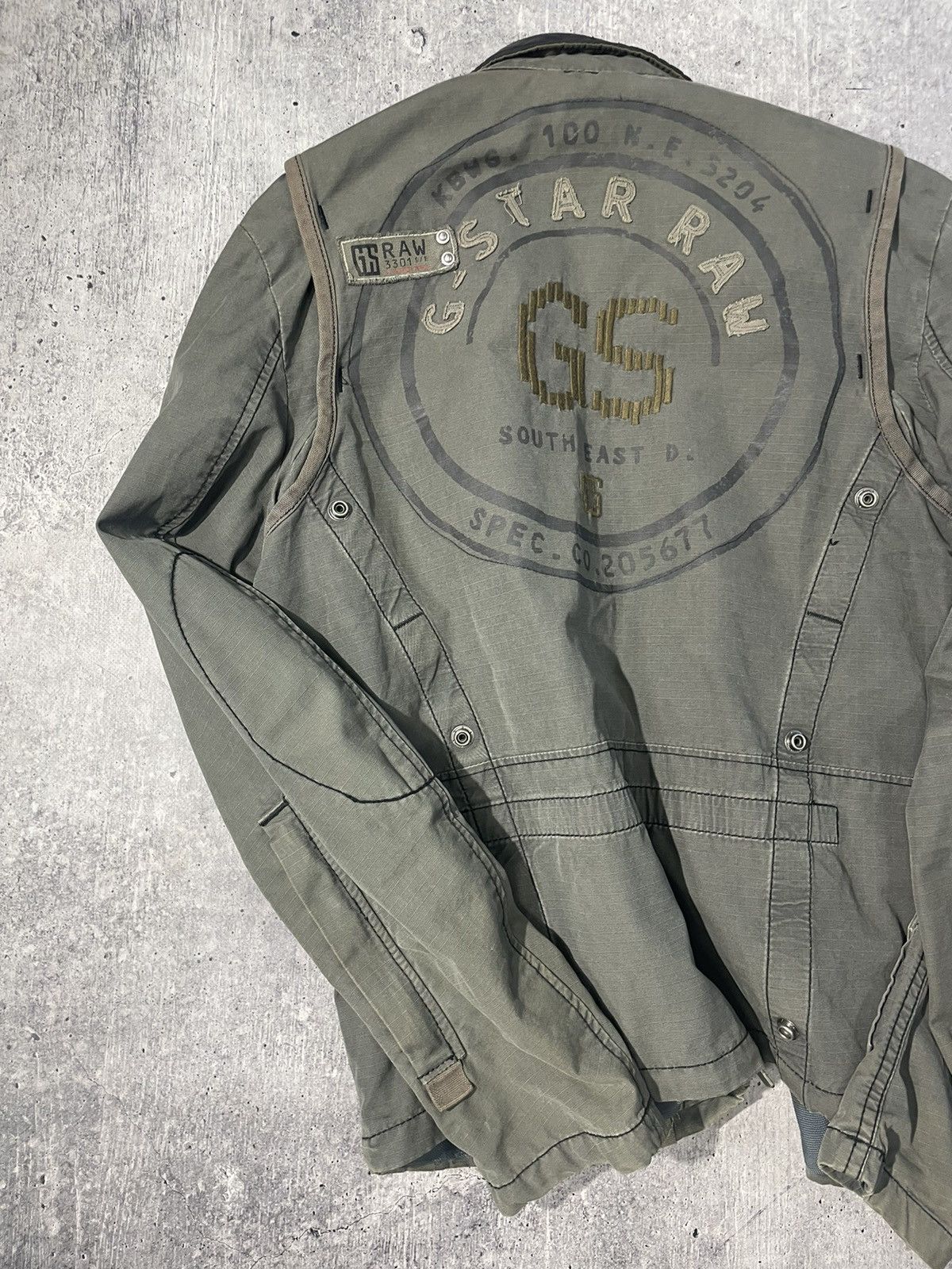G-Star × Japanese Brand × Vintage Multipocket coach jacket G