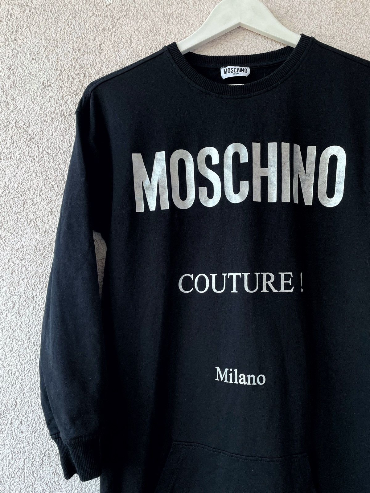Moschino Moschino Sweatshirt Women Dress Black Big Logo Size S Size S / US 4 / IT 40 - 2 Thumbnail