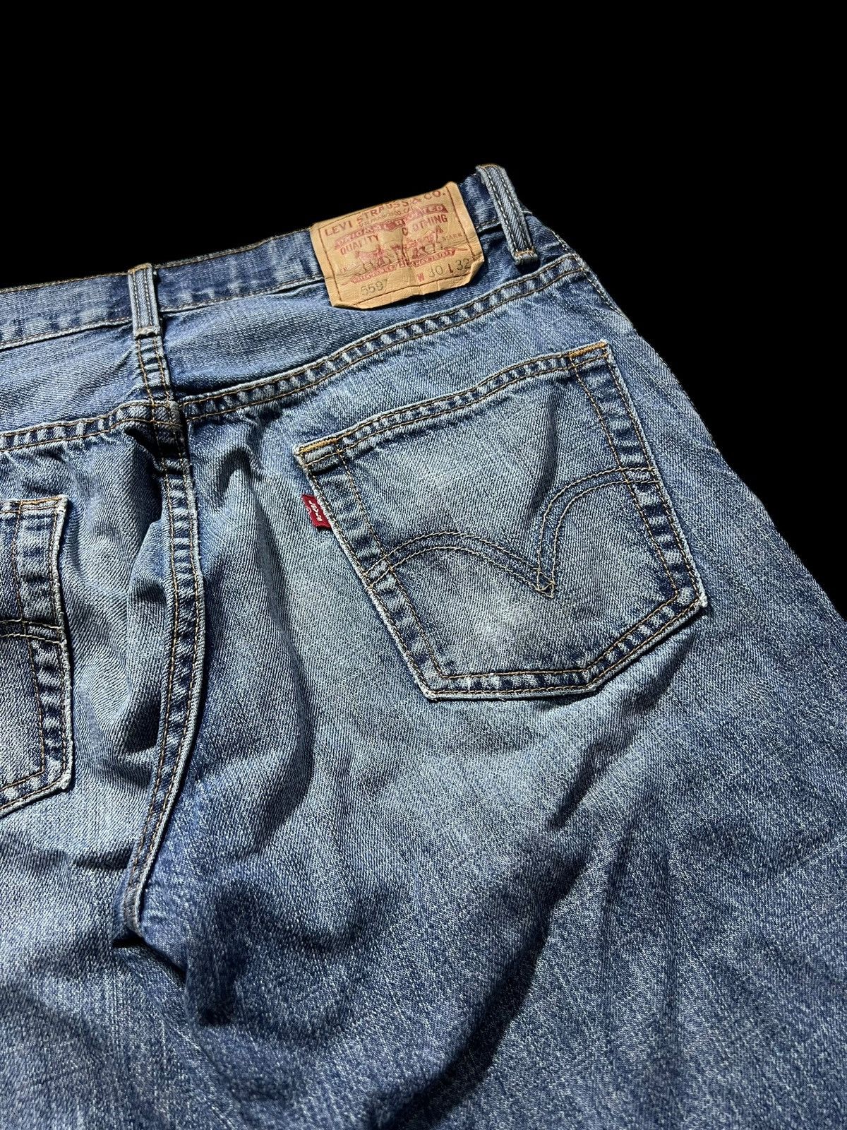 Levi's × Levi's Vintage Clothing 💥Baggy💥Vintage Levis 559 Distress Washed Jeans Size US 30 / EU 46 - 10 Thumbnail