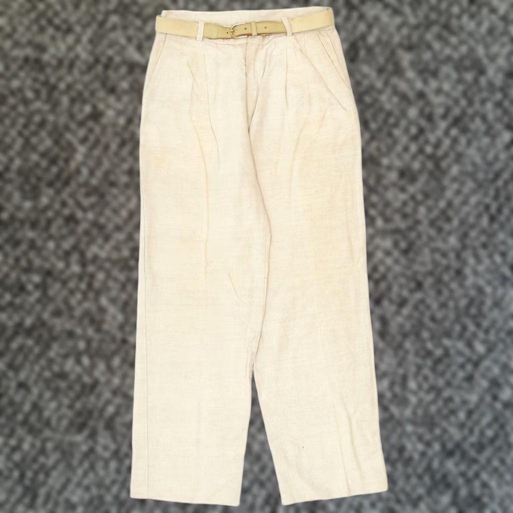 Vintage VINTAGE 33 Womens Straight Chino Trousers Beige Classic O310 W28 L29 Size 28" / US 6 / IT 42 - 1 Thumbnail