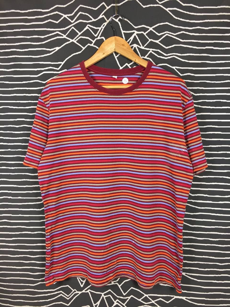 Japanese Brand × Uniqlo Uniqlo Multicolor Striped Grunge Style Tee Size US XL / EU 56 / 4 - 2 Thumbnail