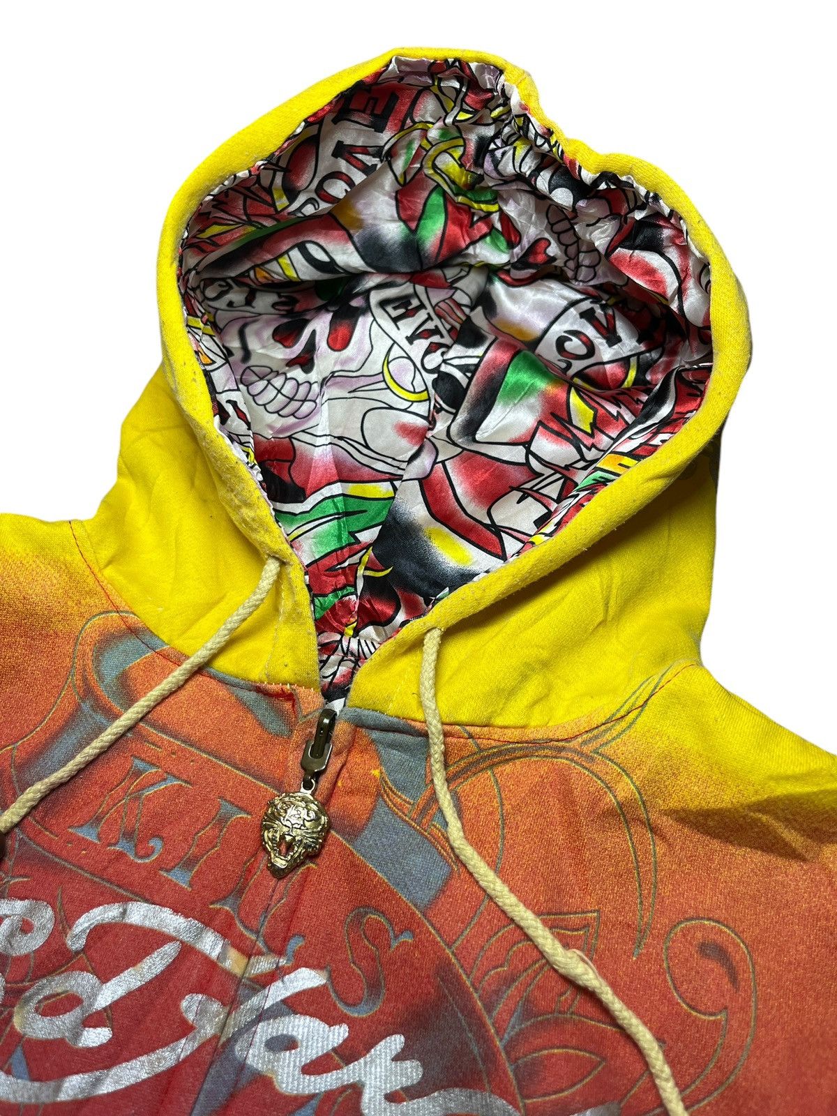 Ed Hardy × Vintage Ed Hardy Y2K Reversible Hooded Zipper Size US L / EU 52-54 / 3 - 9 Thumbnail