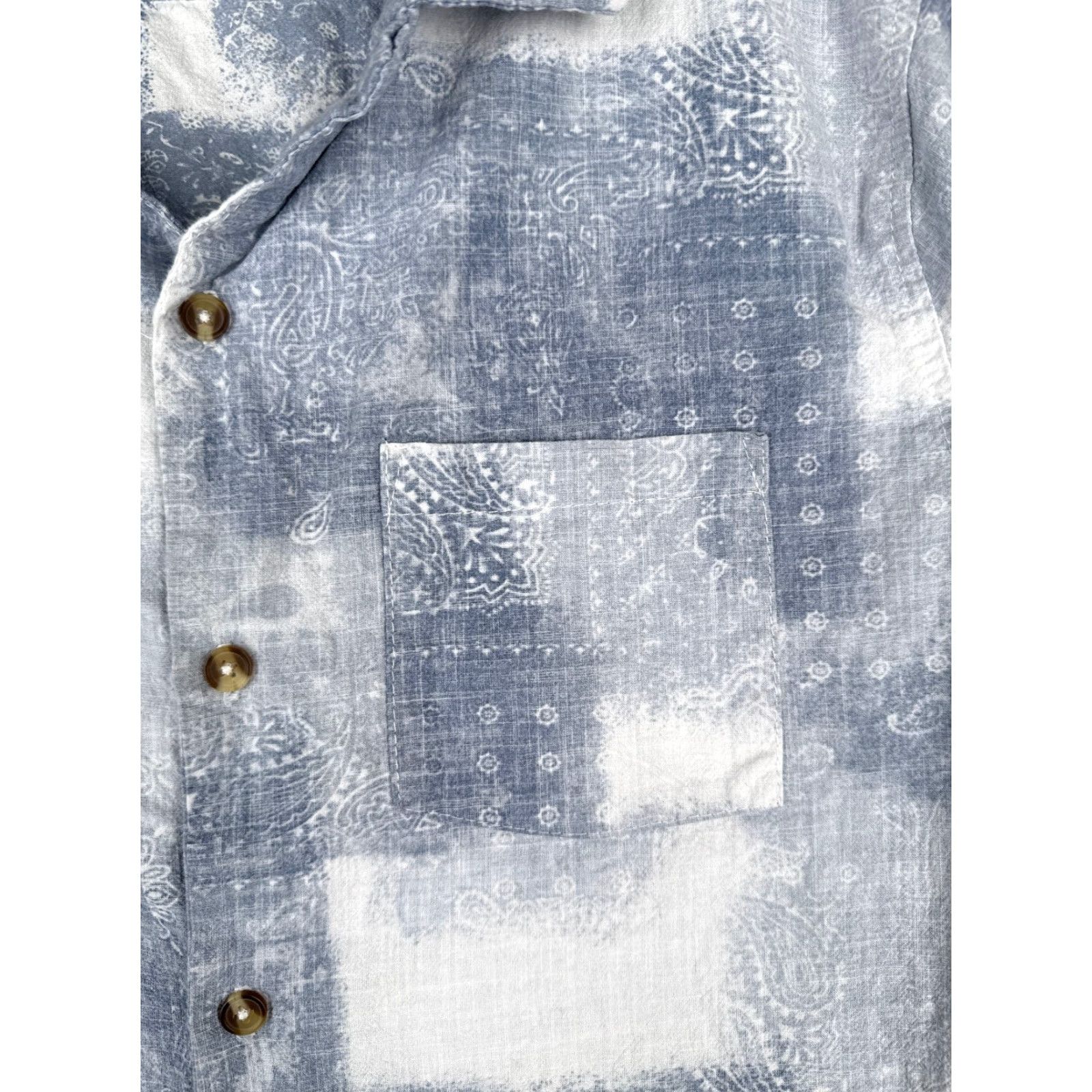 Cotton On Cotton On Garment Shirt Mens Medium Blue White Paisley 100% Cotton Hawaiian Size US M / EU 48-50 / 2 - 6 Thumbnail