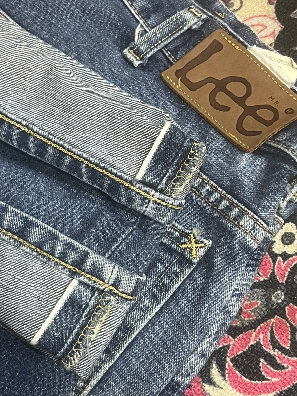 Vintage Vintage Lee Rider Union Made Sanforized Half Selvedge Jeans Size US 34 / EU 50 - 14 Thumbnail