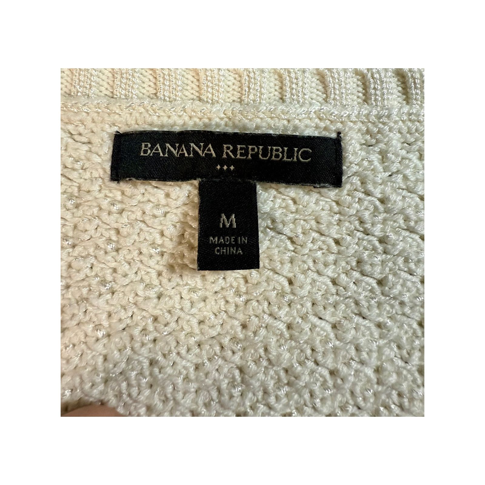 Banana Republic Banana Republic Cream Colored Women's Sweater Size M / US 6-8 / IT 42-44 - 6 Thumbnail