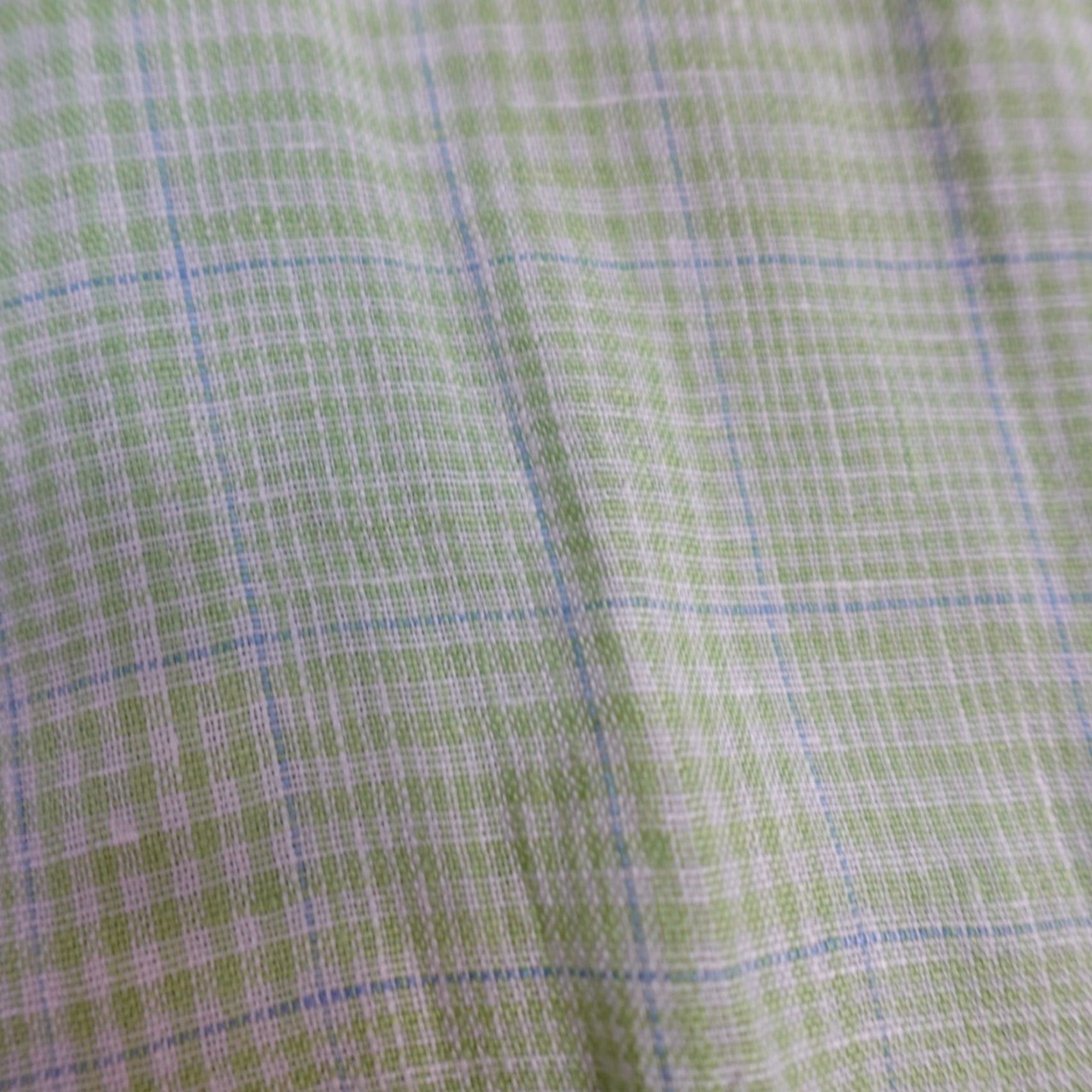 Peter Millar Peter Millar Mens Shirt XL Green Plaid 100% Linen Button Front Size US XL / EU 56 / 4 - 2 Thumbnail