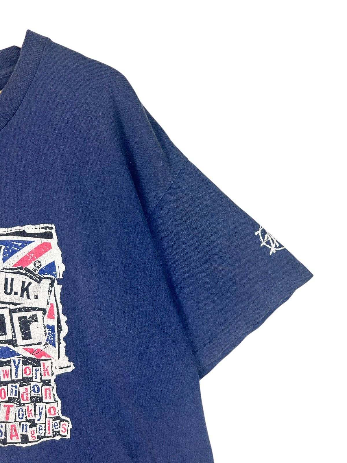 Stussy × Vintage Vintage 90s Stussy Tour In The UK/ Sex Pistol Anarchy Insprd Size US XL / EU 56 / 4 - 3 Thumbnail
