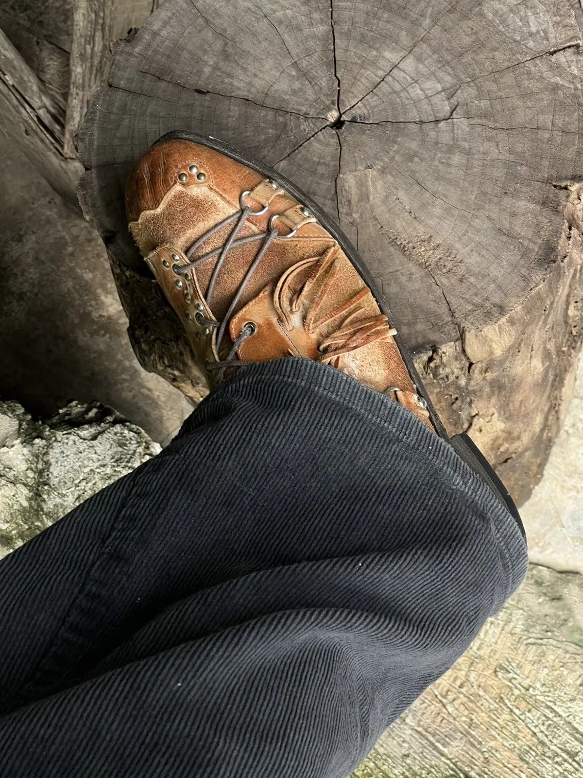 Vintage Archive🔥 Whoop'ee doo Studded Leather Loafer Shoes Size US 10.5 / EU 43-44 - 4 Thumbnail