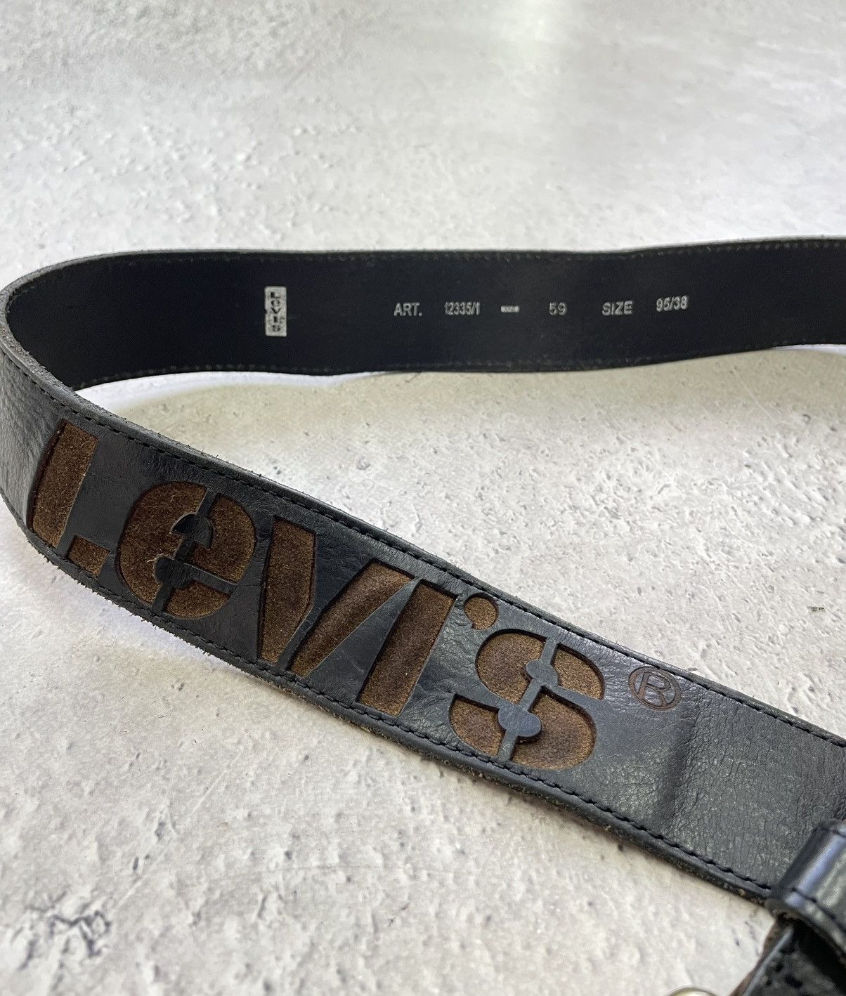 VINTAGE Y2K PUNK LEATHER AVANT GARDE LEVIS LEATHER BELT