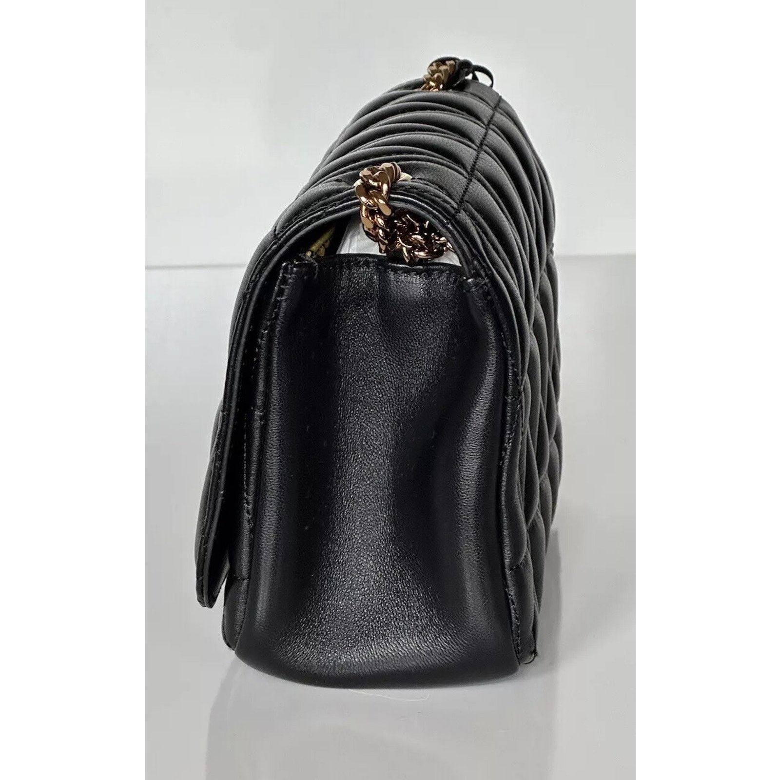 Versace Versace Virtus Quilted Leather Black Crossbody Bag DBFH821 Size ONE SIZE - 6 Thumbnail