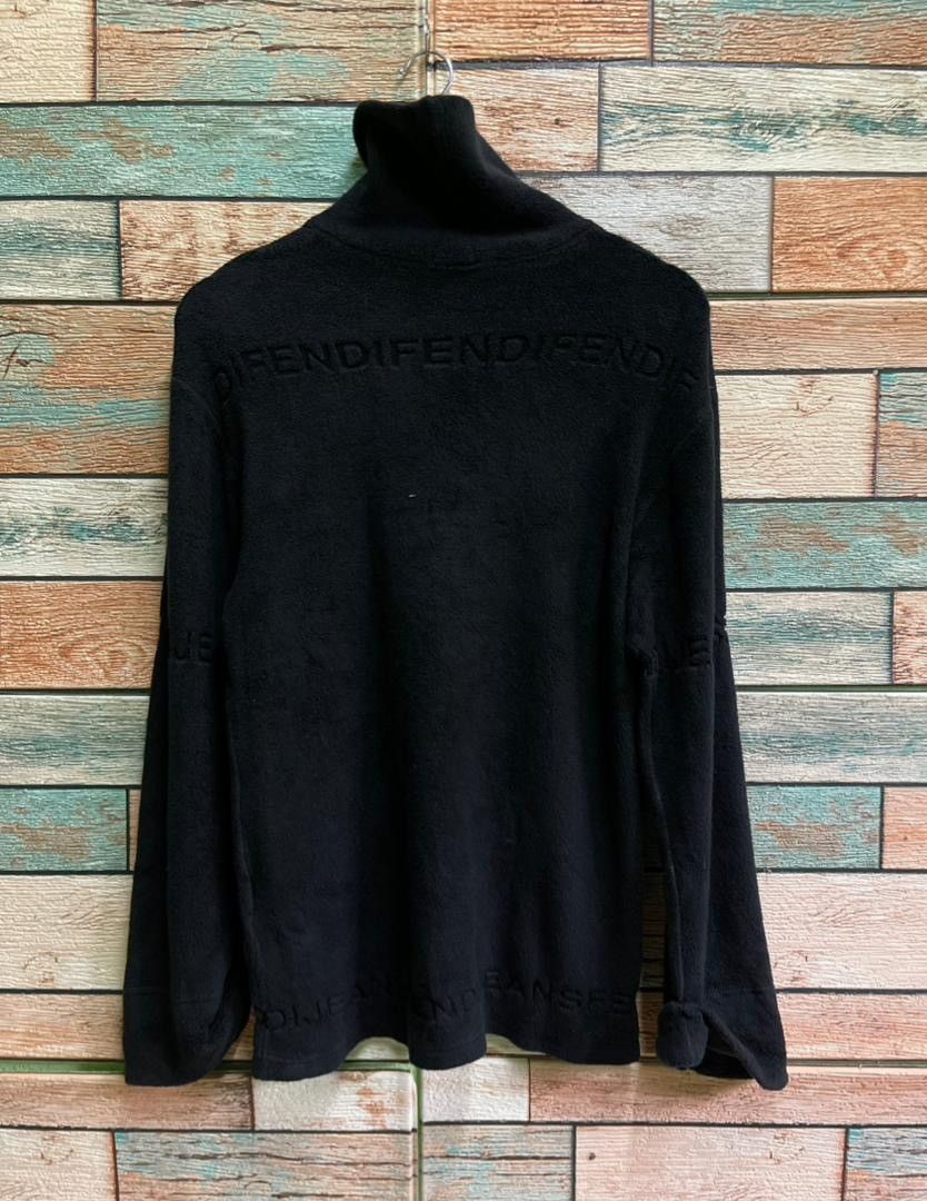 Fendi Vintage FENDI Textured Logo Turtleneck Sweater Made In Italy Size US S / EU 44-46 / 1 - 2 Thumbnail
