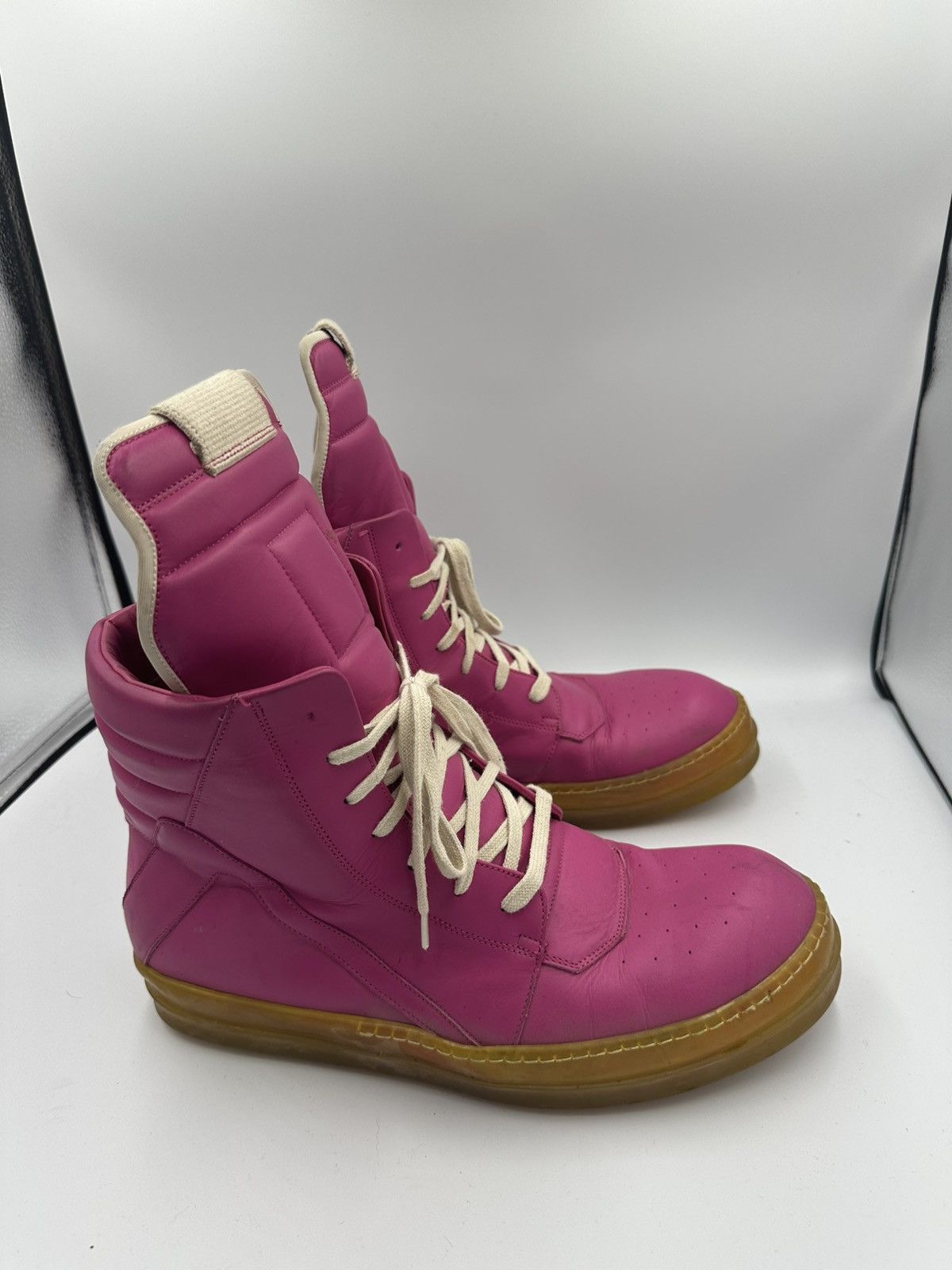 Rick Owens Rick Owens pink yellow sole geobasket Size US 13 / EU 46 - 7 Thumbnail