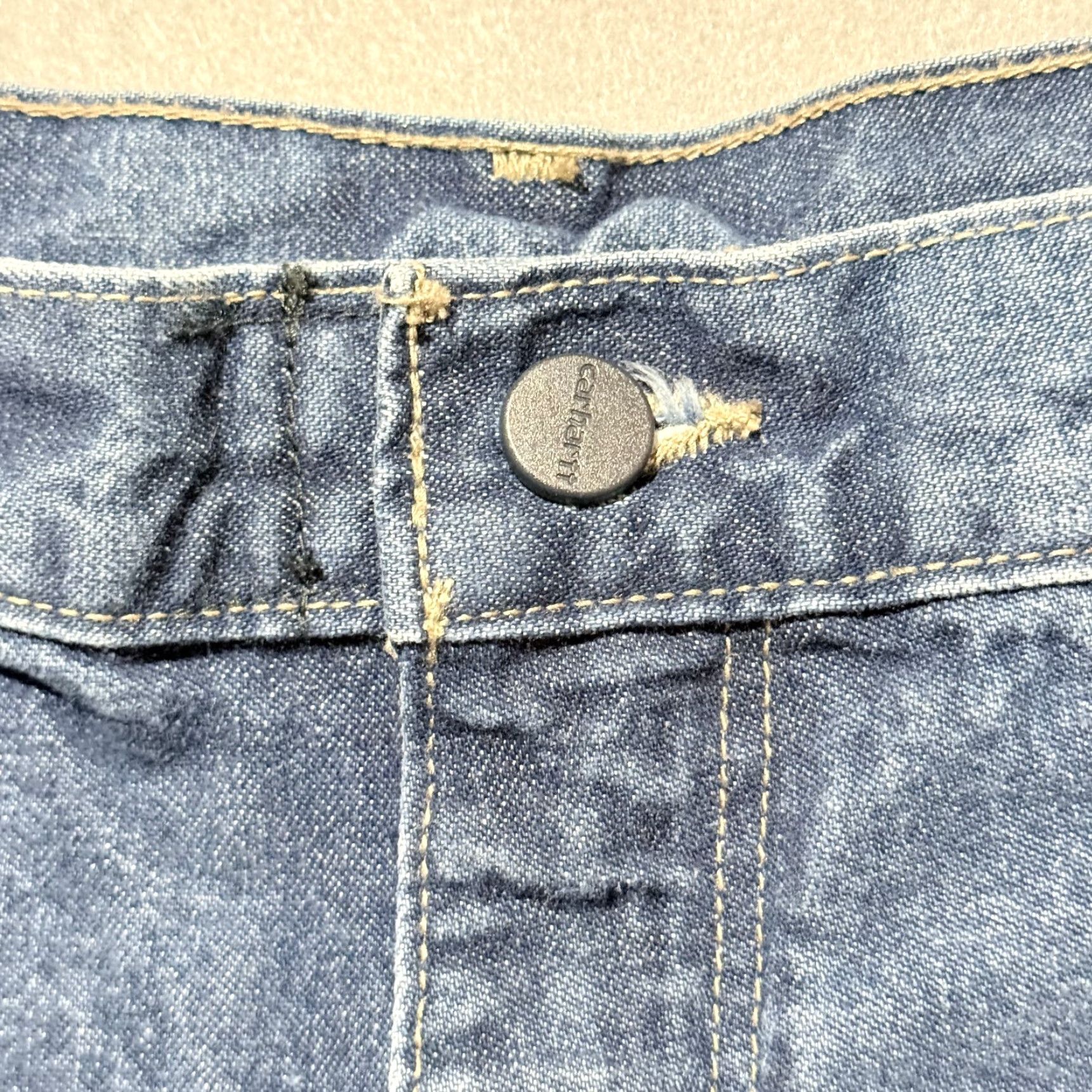 Carhartt Carhartt Flame Resistant Utility Jeans Mens Relaxed 34X32 FRB13 - Orange Denim 5-Pocket Logo USA Size US 34 / EU 50 - 4 Thumbnail