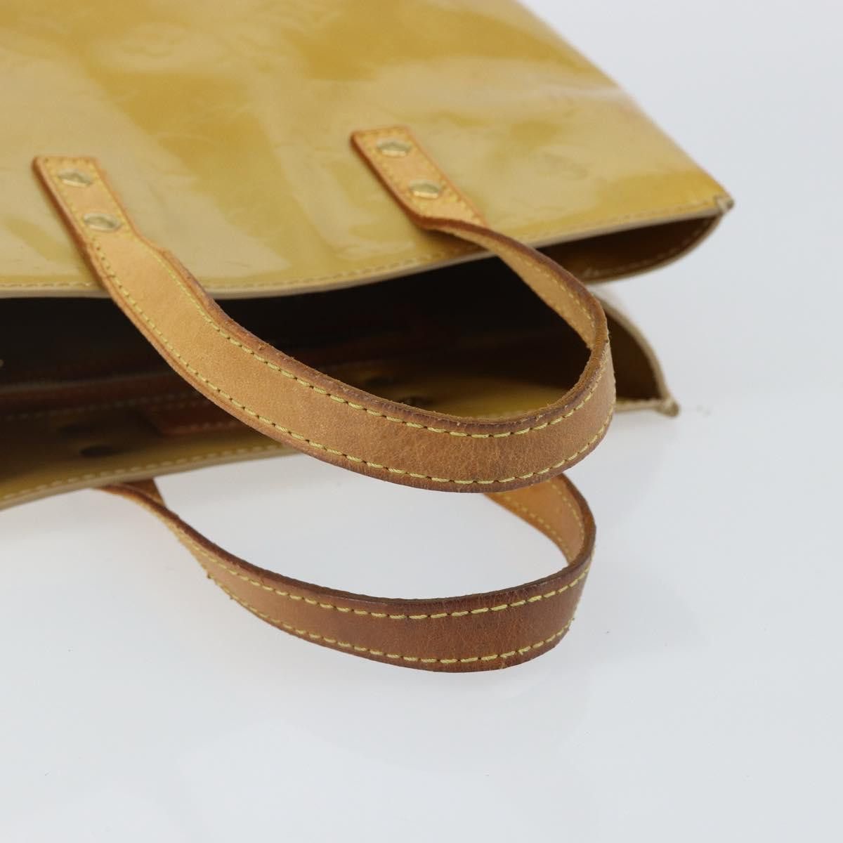 Louis Vuitton LOUIS VUITTON Monogram Vernis Reade PM Hand Bag Beige M91334 Size ONE SIZE - 7 Thumbnail