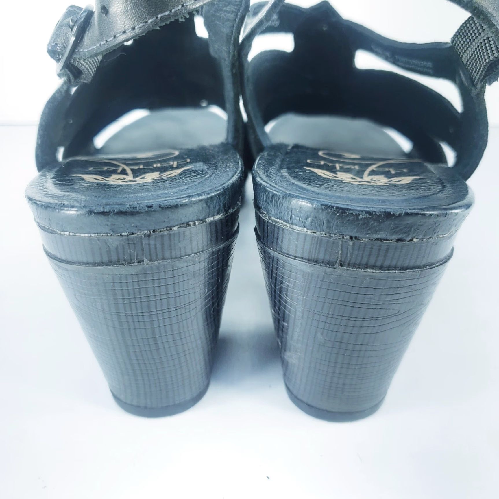Dansko Dansko Black Leather Heeled Sandals Open Toe Ankle Strap Women's US 8-8.5 EU 39 Size US 8.5 / IT 38.5 - 7 Thumbnail