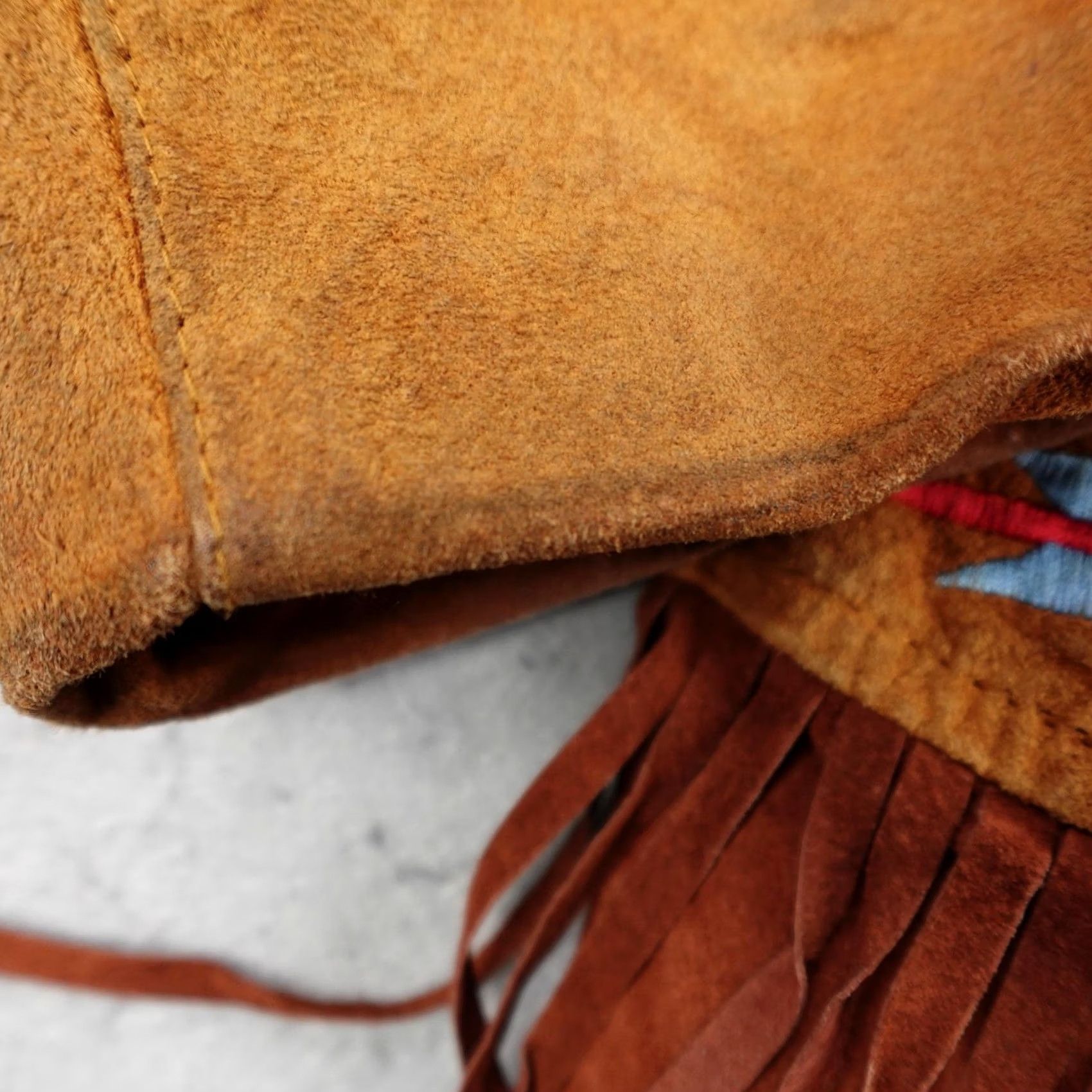 Terez VINTAGE Erez Levy Jacket Womens Medium Leather Suede Fringe Southwestern Embroidered VTG Size M / US 6-8 / IT 42-44 - 5 Thumbnail