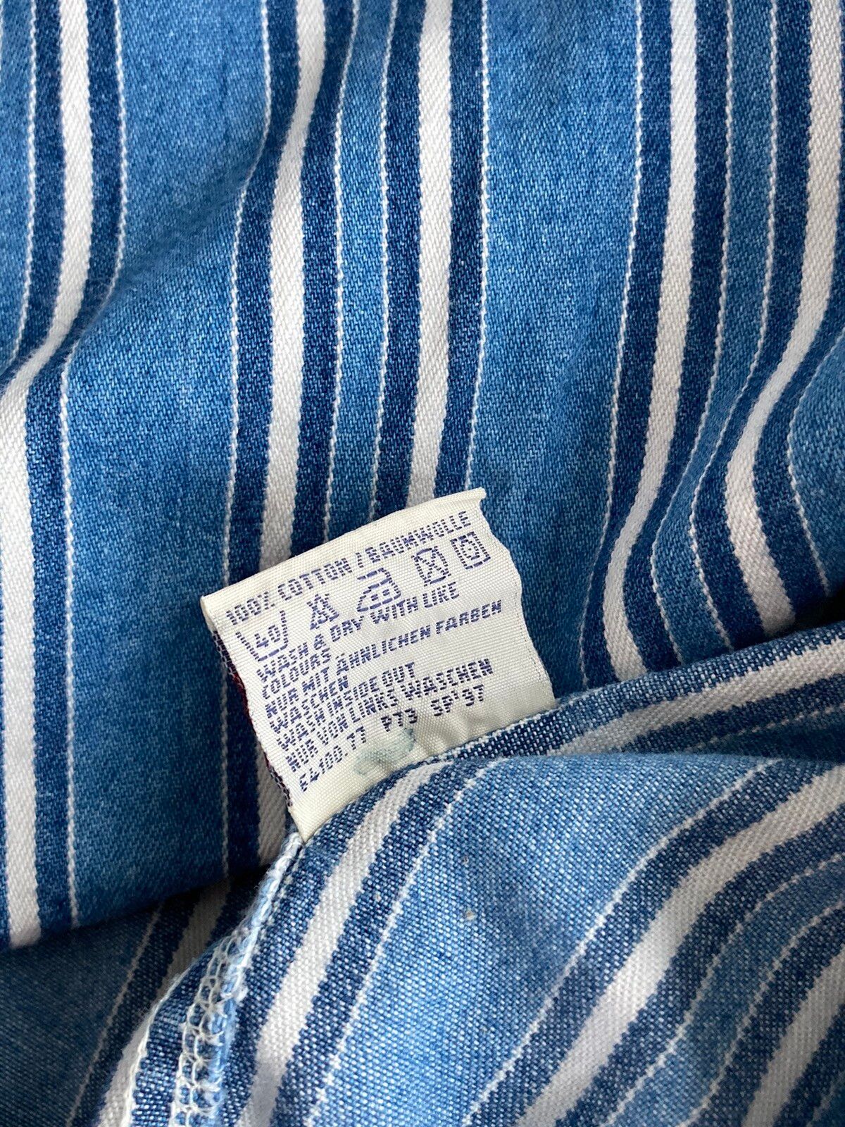 90s Logo Cotton Denim Overshirt