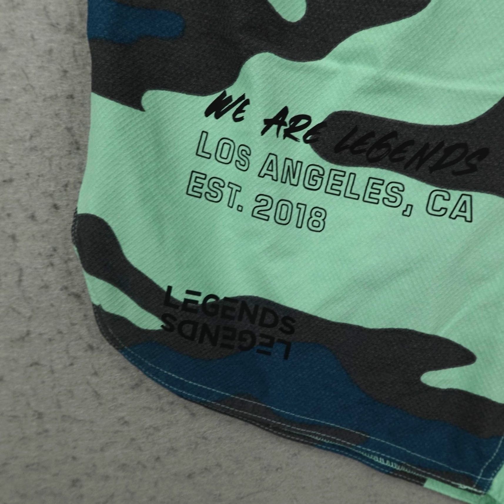 Vintage Legends Shorts Mens S Green Camo Lined 5" Performance Running Gym Athletic Size US 29 - 3 Thumbnail