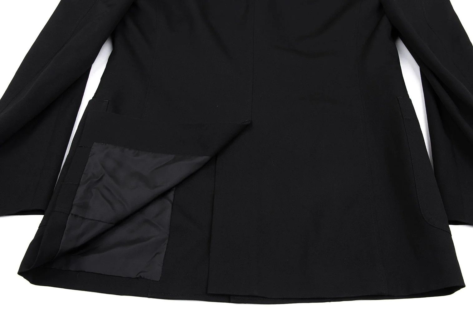 Yohji Yamamoto Yohji Yamamoto Wool Gabardine Jacket Black 3 Size US L / EU 52-54 / 3 - 13 Thumbnail