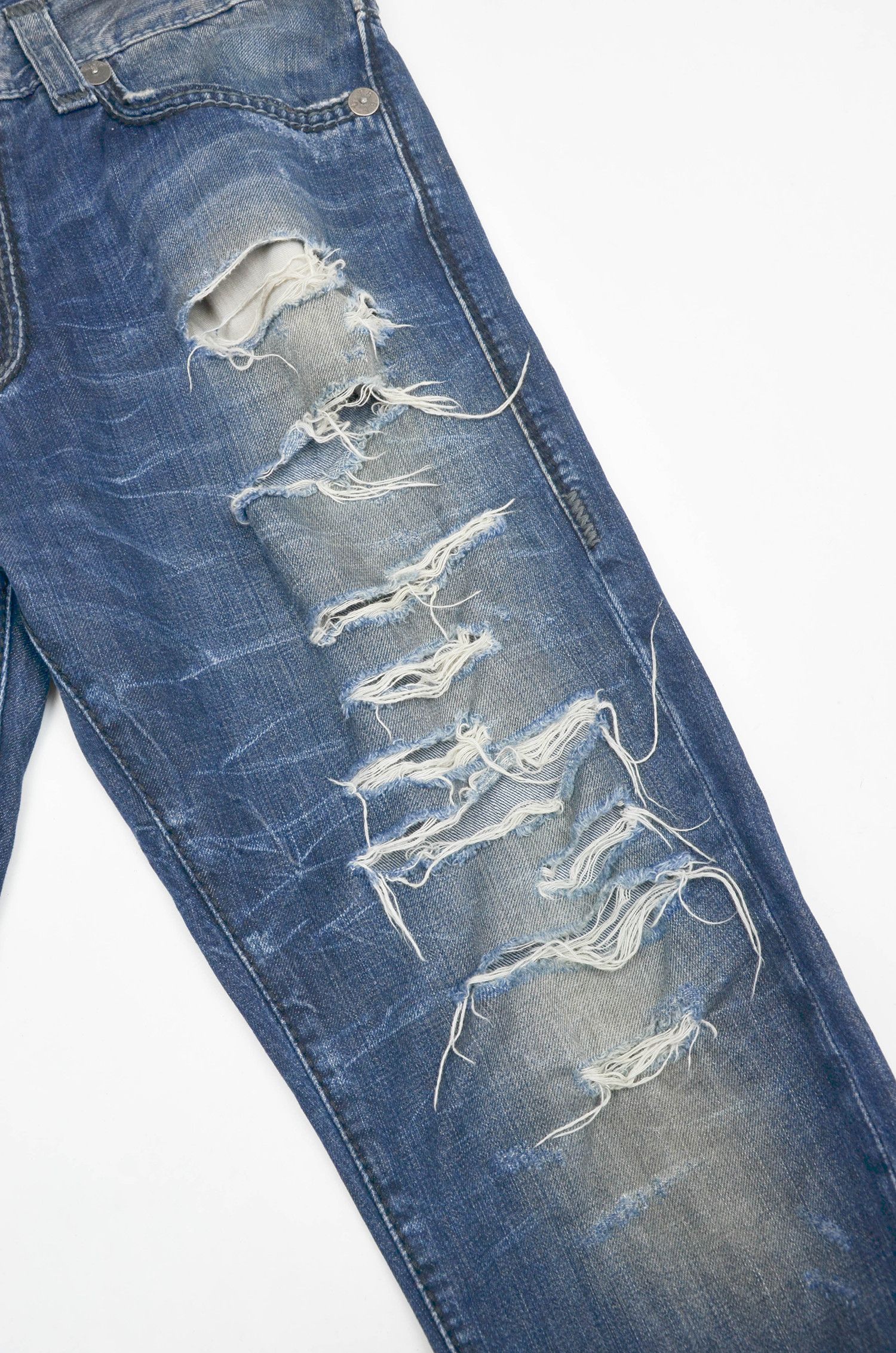True Religion True Religion Dean Relaxed Slashed Big QT Jeans - Size 33 Size US 33 - 10 Thumbnail