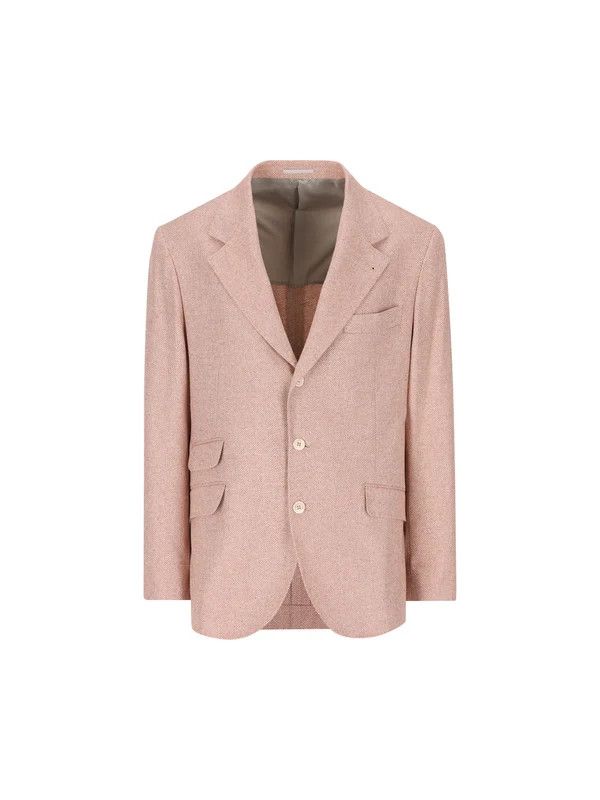 Brunello Cucinelli o1w1db10126 Wool And Silk Tailored Jacket in Brown Size US S / EU 44-46 / 1 - 1 Thumbnail