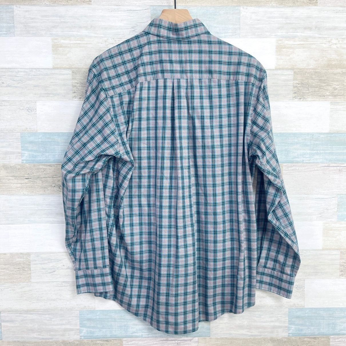 Jos. A. Bank Jos A Bank Travelers Button Down Shirt Green Plaid Mens M Size US M / EU 48-50 / 2 - 3 Thumbnail