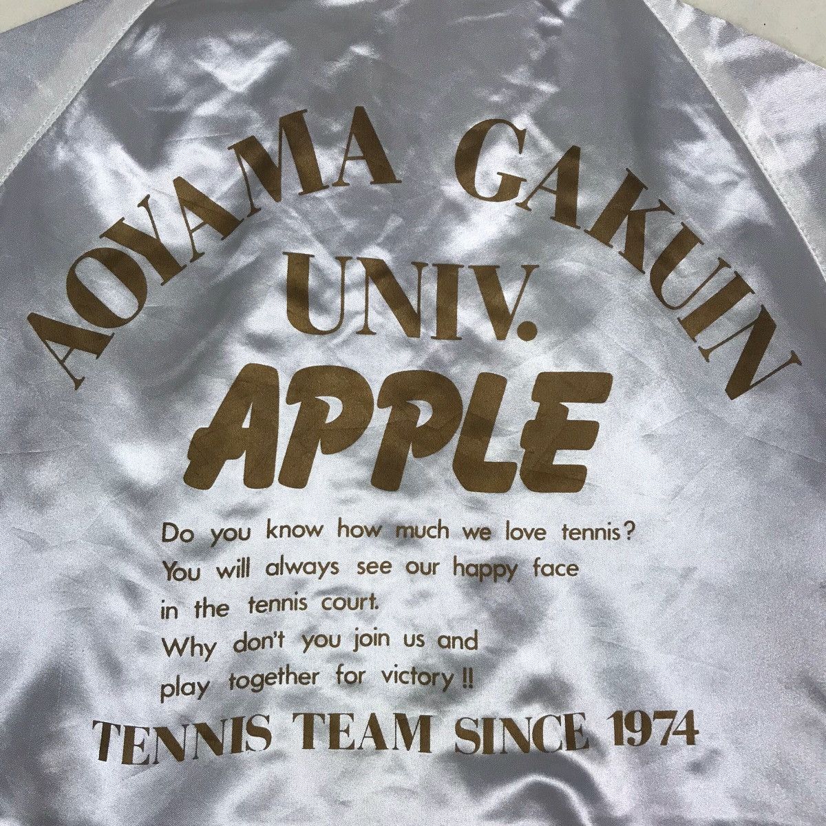 Japanese Brand × Vintage Aoyama Gakuin University Aoyama Apple Tennis Team Varsity Size US M / EU 48-50 / 2 - 10 Thumbnail