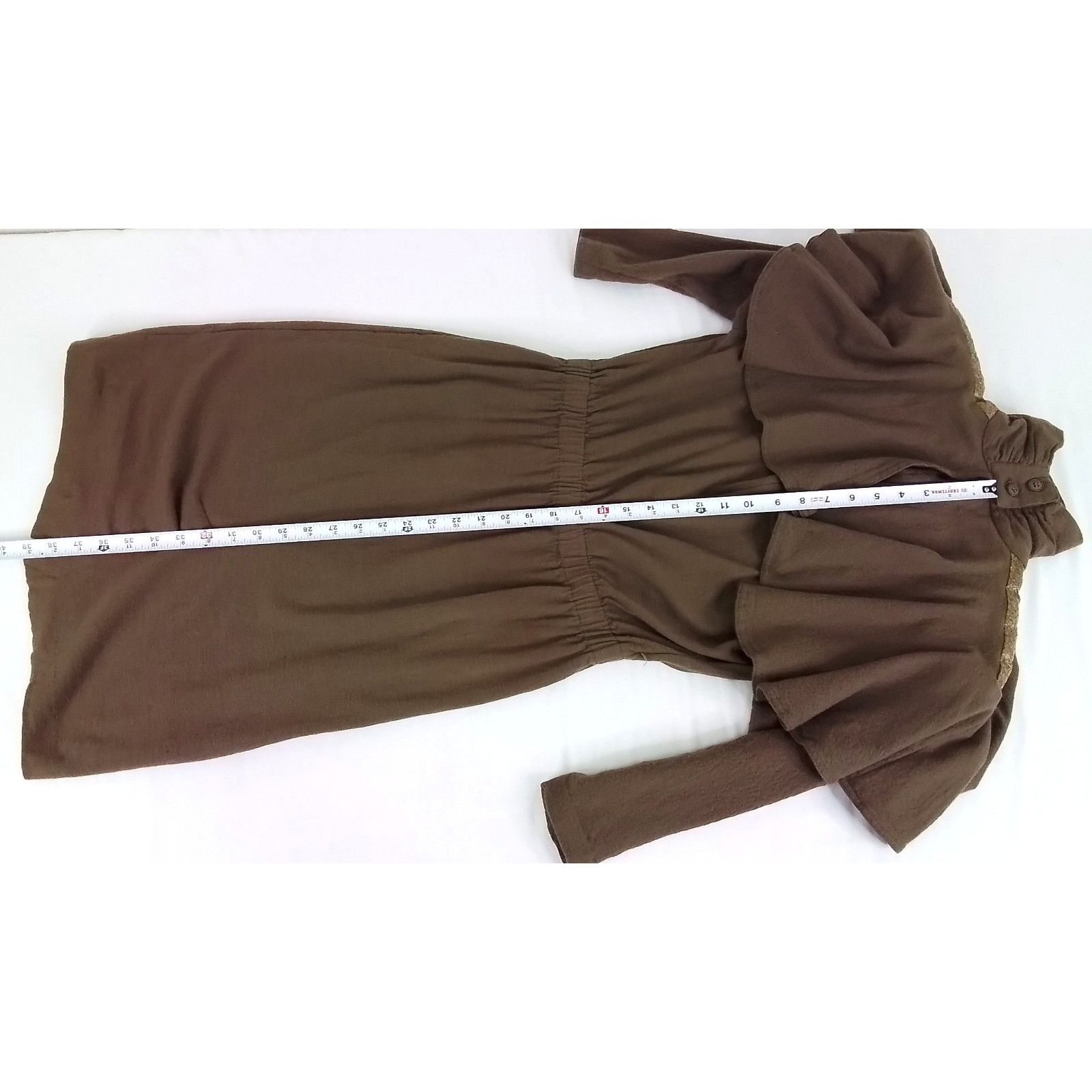 Saks Fifth Avenue Saks Fifth Dress Women's 12 Brown Vintage Size XL / US 12-14 / IT 48-50 - 13 Thumbnail